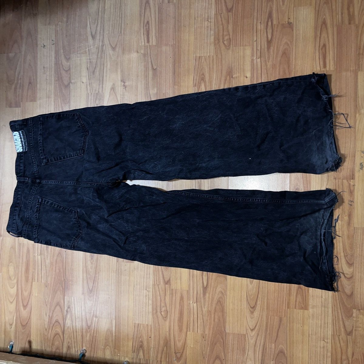 Other Black Wide Leg Jeans Cropped Avant Garde Grunge 32x30 Size US 32 / EU 48 - 8 Thumbnail