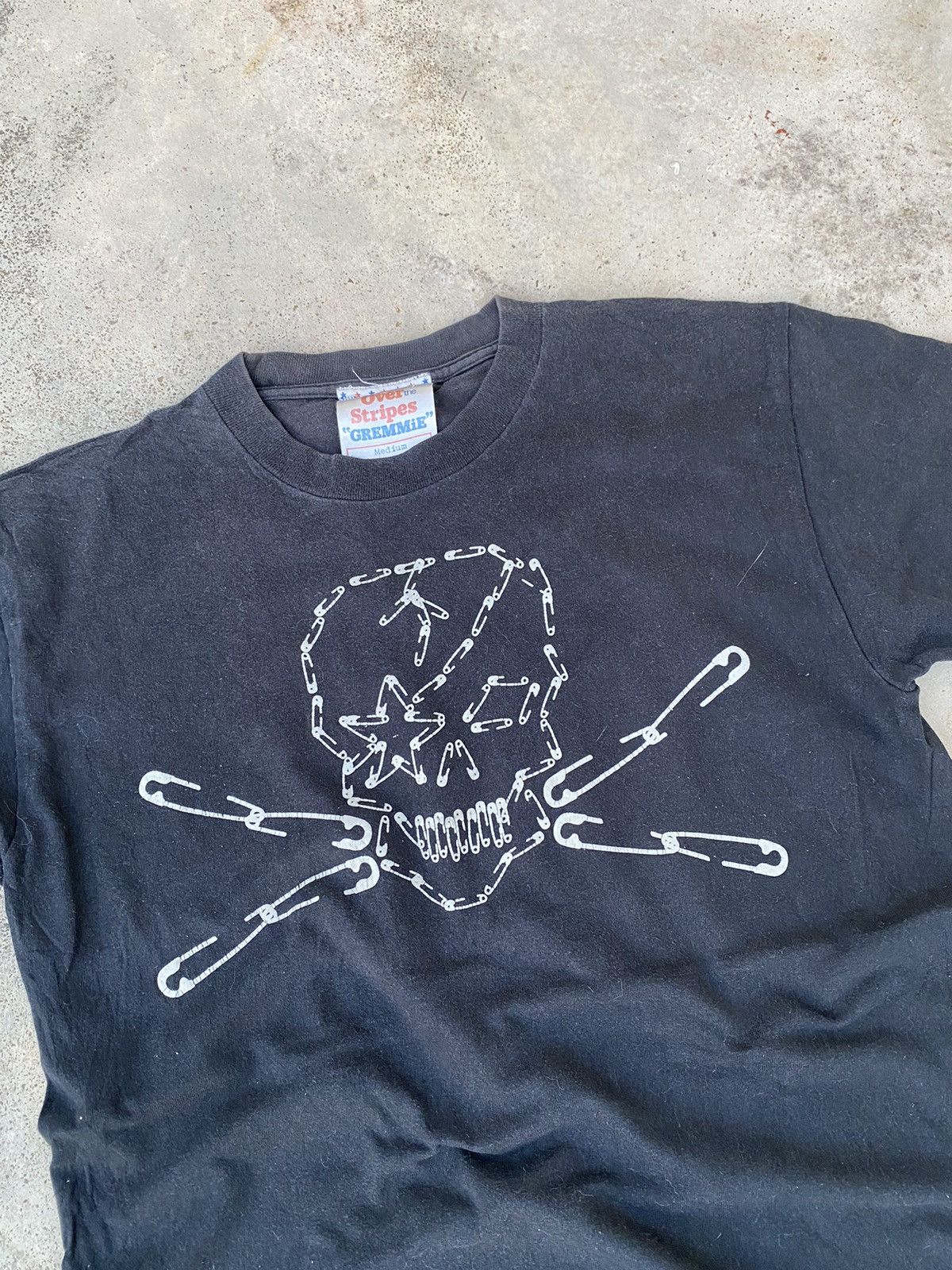If Six Was Nine × Japanese Brand × OVER THE STRiPES Chained Over The Stripes Skull Pin Japanese Brand Size US M / EU 48-50 / 2 - 2 Thumbnail