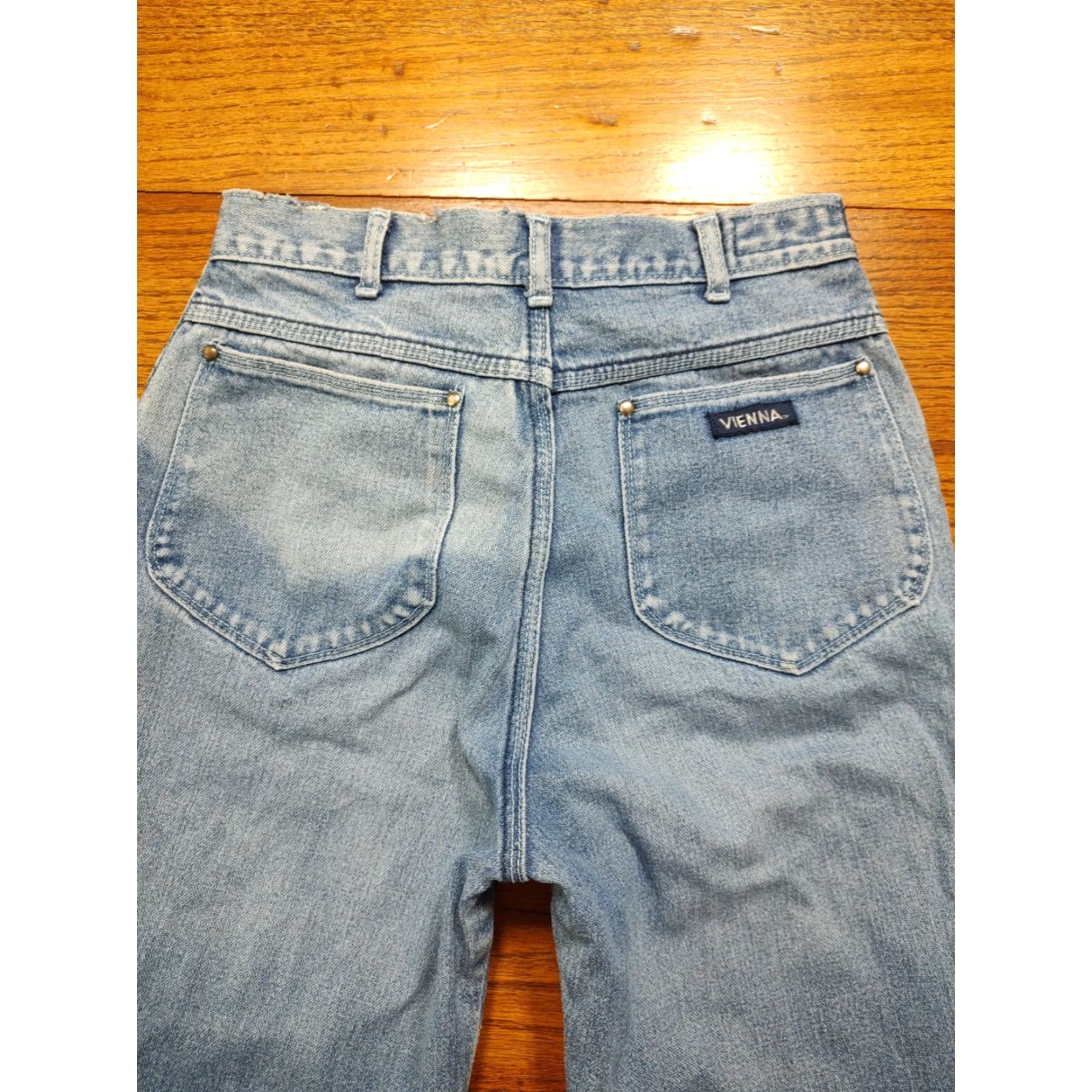 Vintage VINTAGE Vienna Jeans Distressed 90s Retro High Rise 24x32 Womens Blue 5-Pocket Denim Size 42" / US 20 - 3 Thumbnail