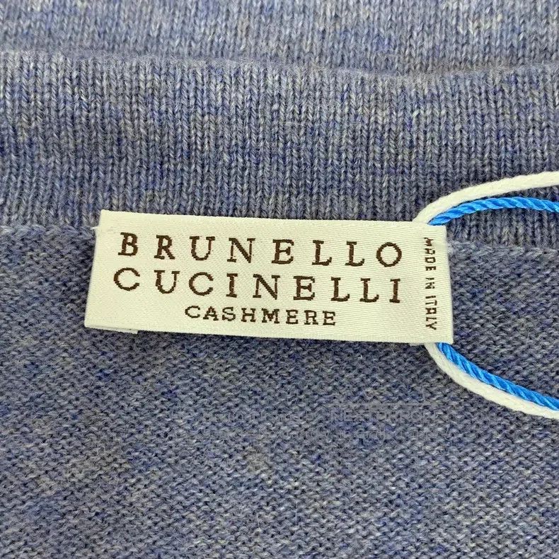 Brunello Cucinelli Brunello Cucinelli Blue Beaded Round Neck Cashmere Short S Size XS / US 0-2 / IT 36-38 - 5 Thumbnail