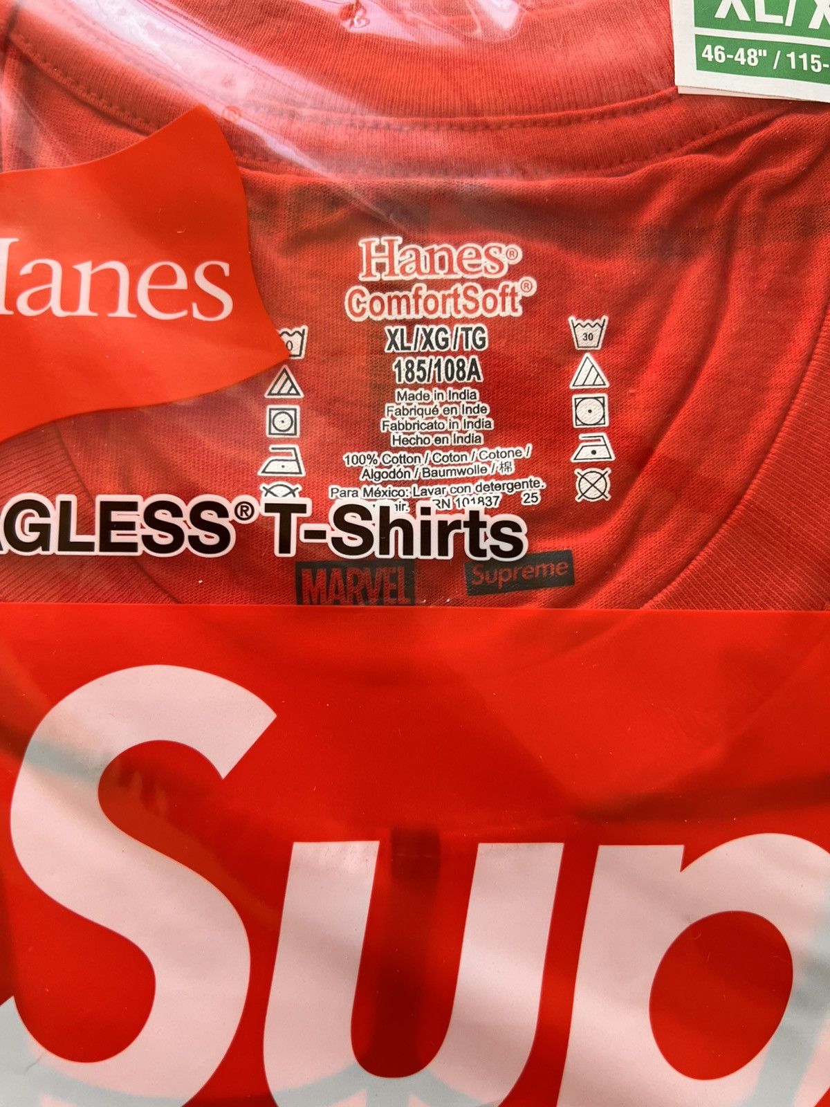 Supreme Supreme x Marvel Spider-Man Web T-Shirt hanes Red hero tee Size US XL / EU 56 / 4 - 4 Thumbnail