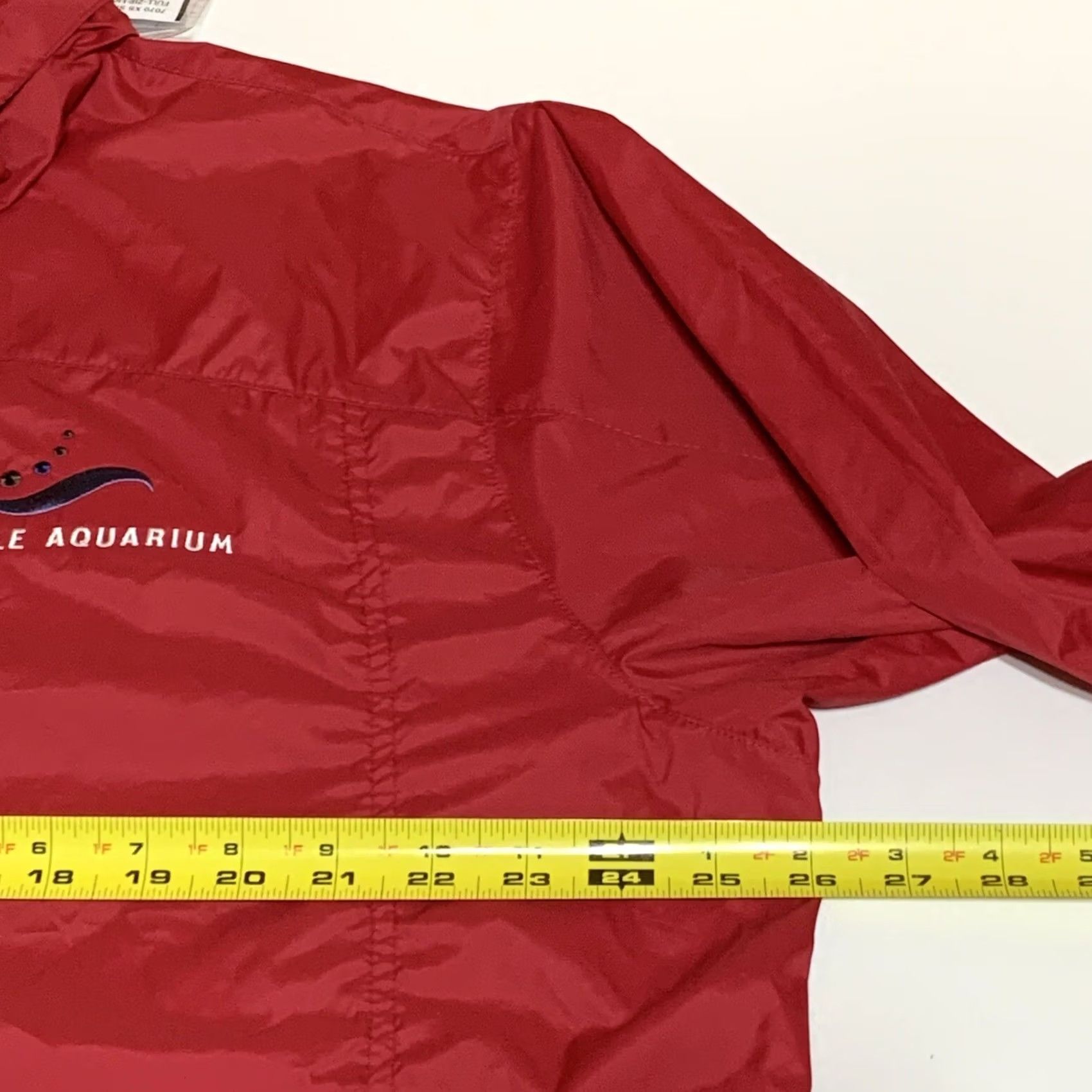 Vintage Vantage Windbreaker Seattle Aquarium Powerbar Light Weight Red NWT Large Mens Size US L / EU 52-54 / 3 - 7 Thumbnail