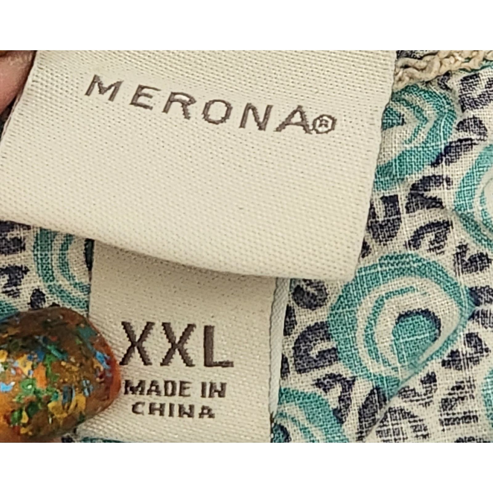 Merona Merona Blue White Geo Print V Neck Tie Front Top XXL Size XXL / US 16-18 / IT 52-54 - 3 Thumbnail