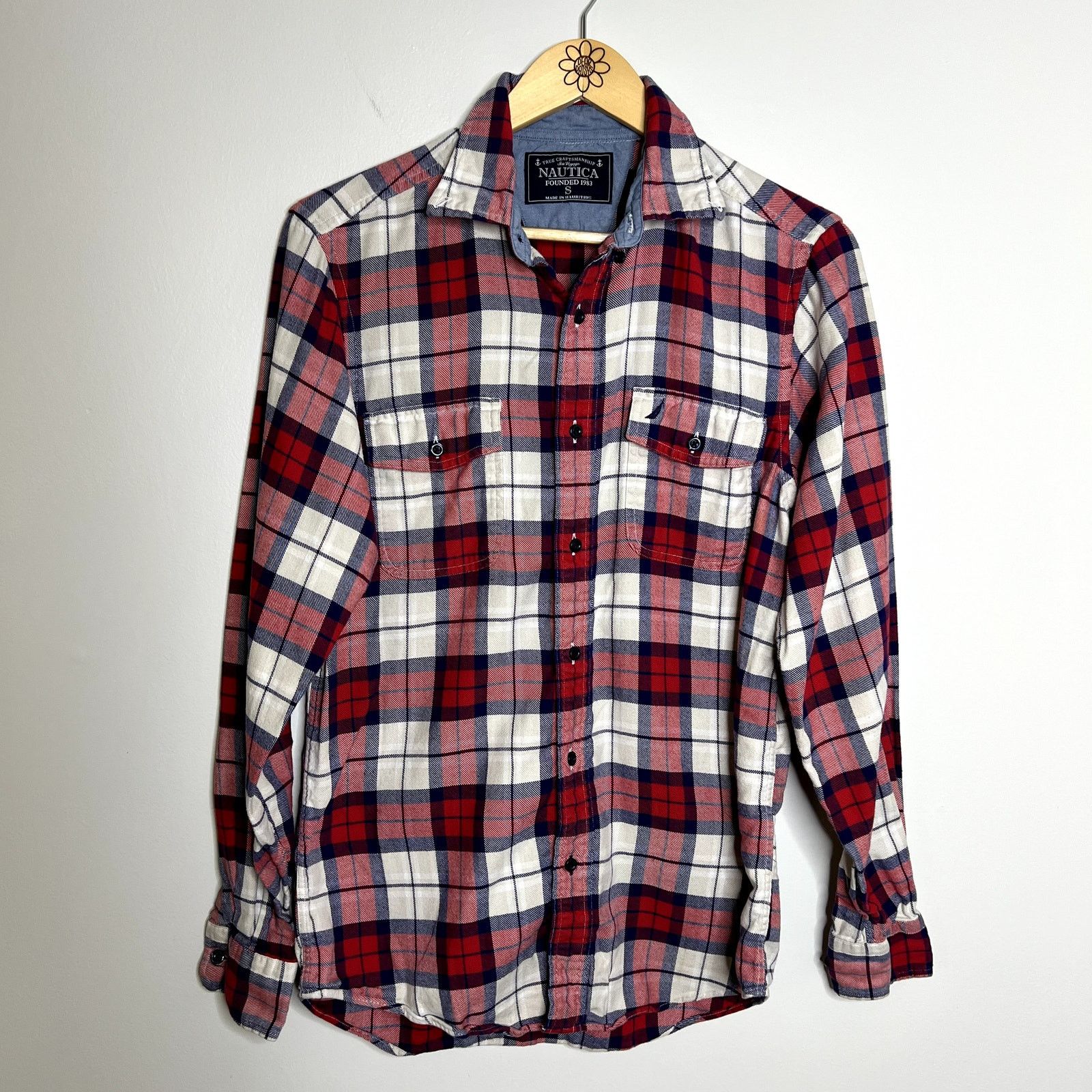 Nautica Nautica Red Plaid Button Down Shirt Size US S / EU 44-46 / 1 - 1 Thumbnail