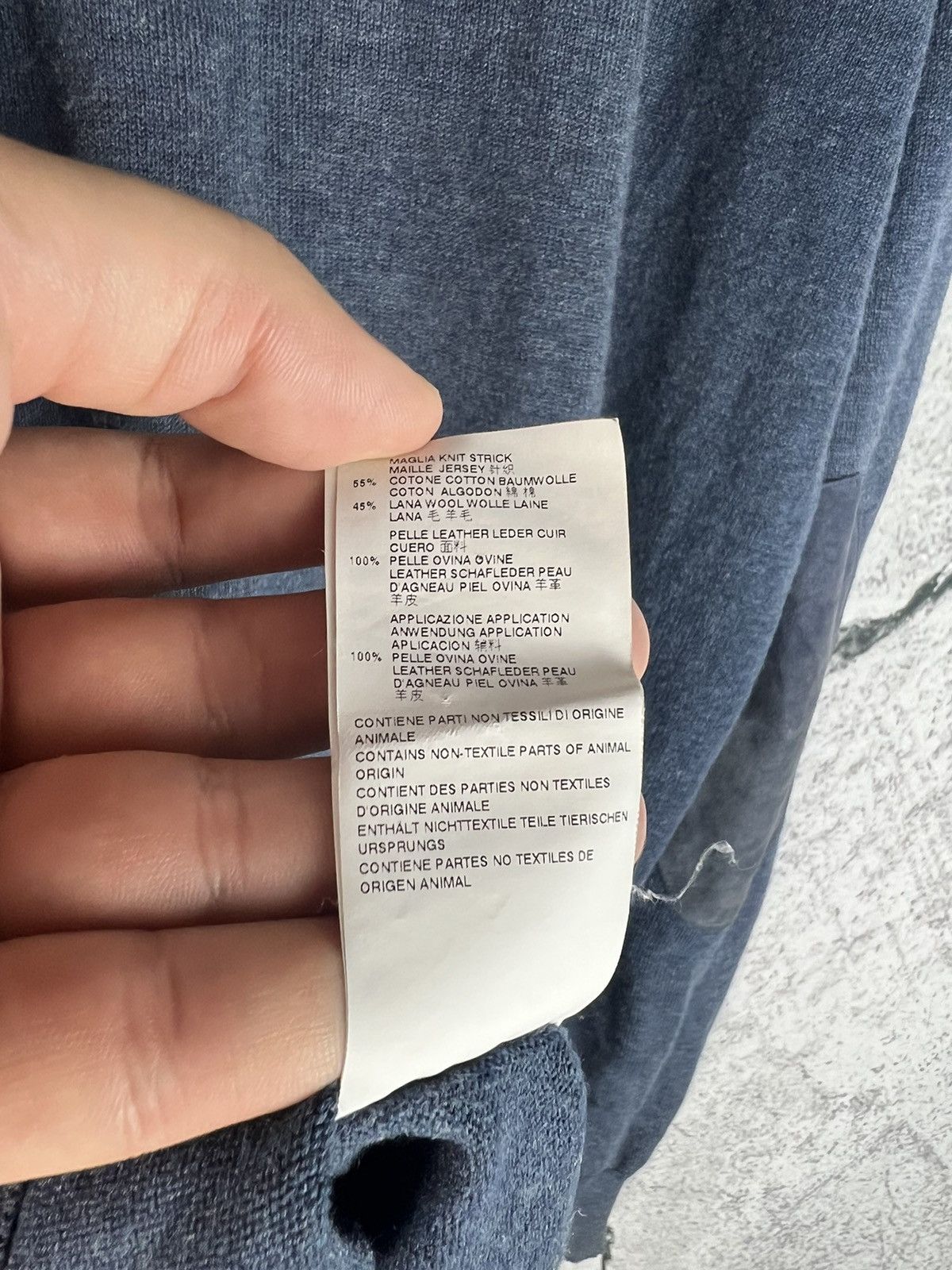 Maison Margiela Maison Martin Margiela Wool Leather Elbow Patches Sweater Size US XL / EU 56 / 4 - 4 Thumbnail
