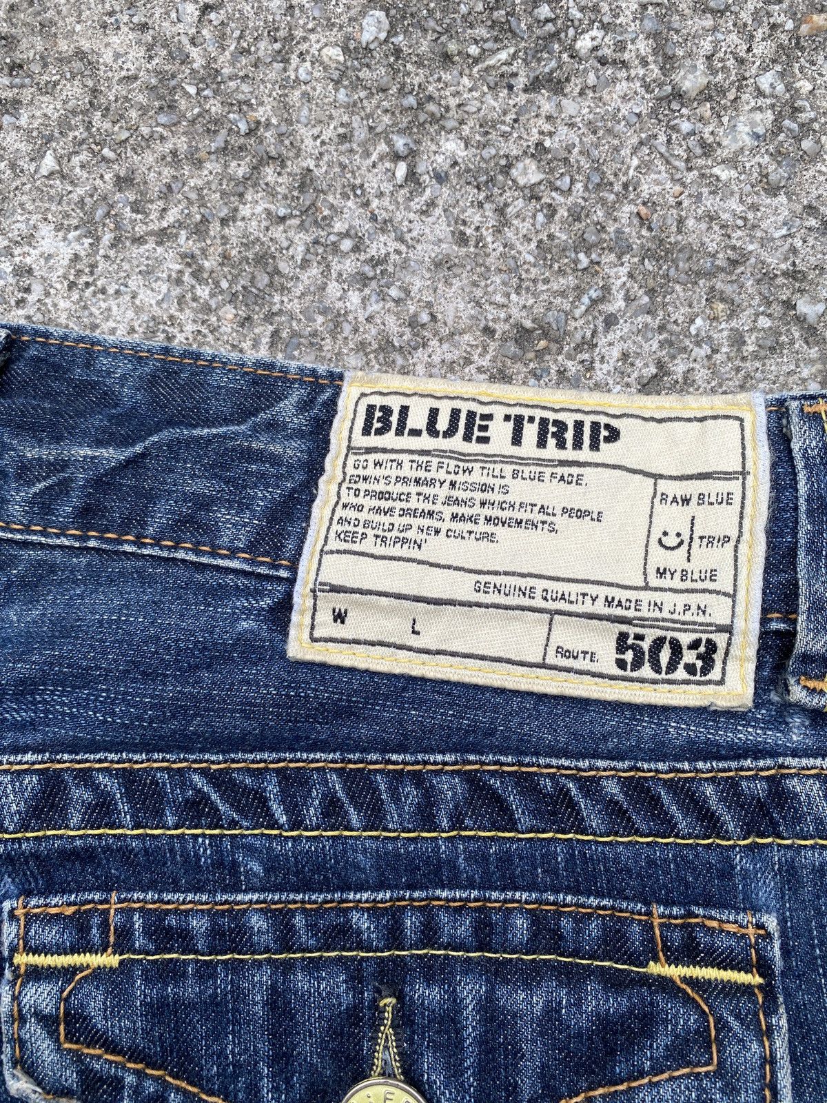 Edwin × Japanese Brand 1990s - Edwin 503 Claws Mark Design Flare Jeans Size US 32 / EU 48 - 14 Thumbnail