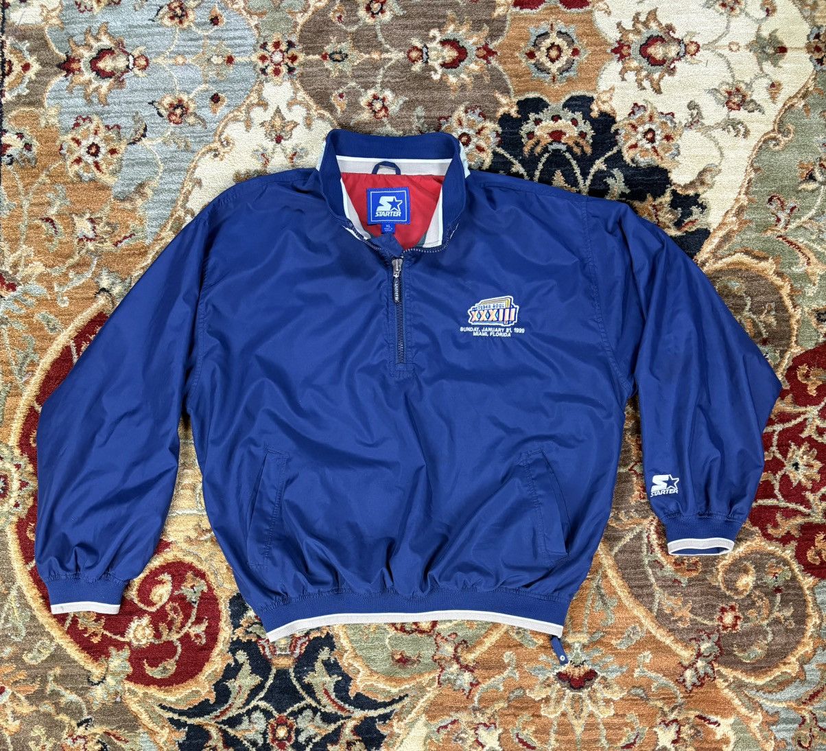 NFL × Vintage 1999 Starter Super Bowl XXXIII windbreaker streetwear Size US XL / EU 56 / 4 - 1 Thumbnail