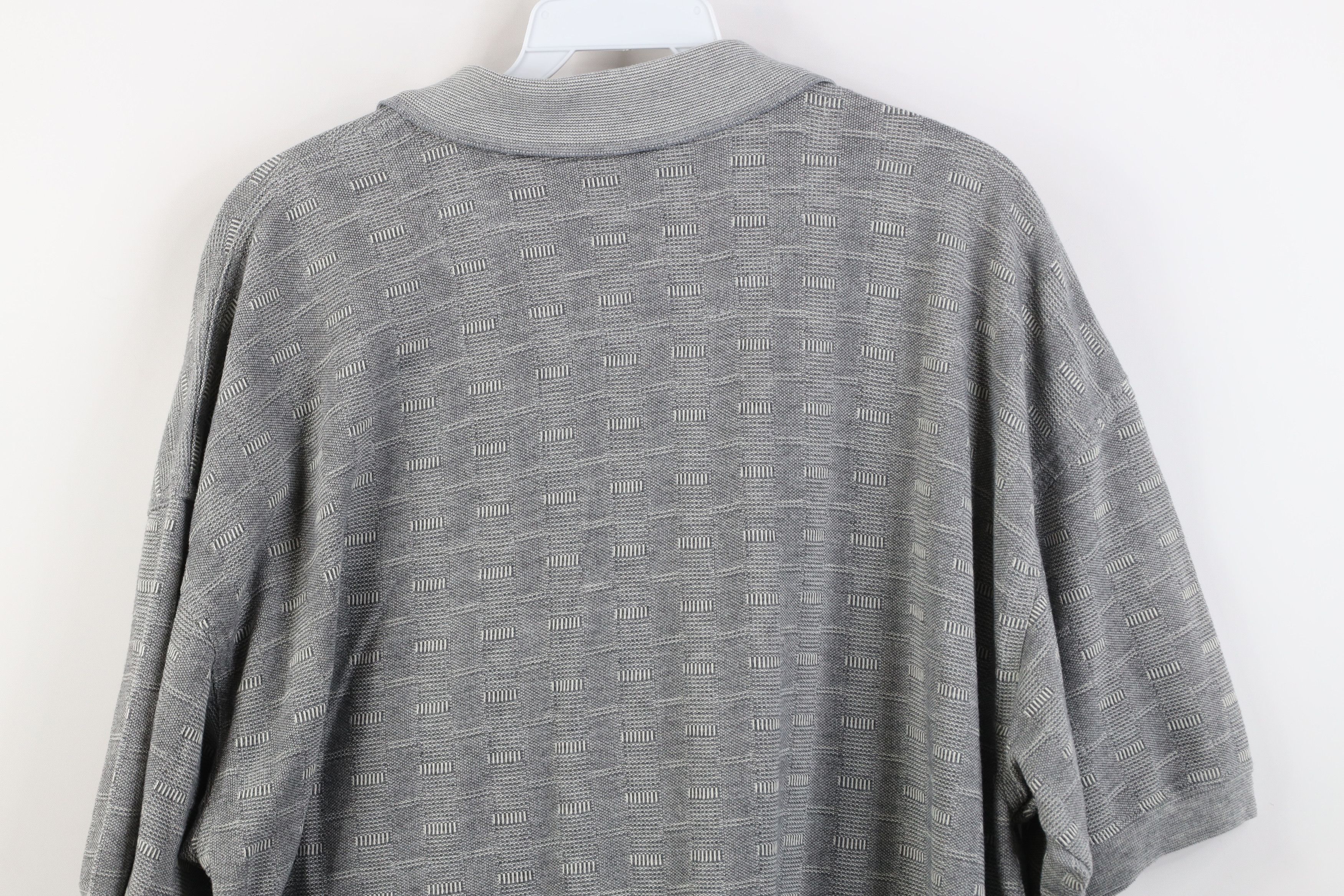 Vintage Vintage 90s Streetwear Checkered Pullover Polo Shirt Gray Size US L / EU 52-54 / 3 - 10 Thumbnail