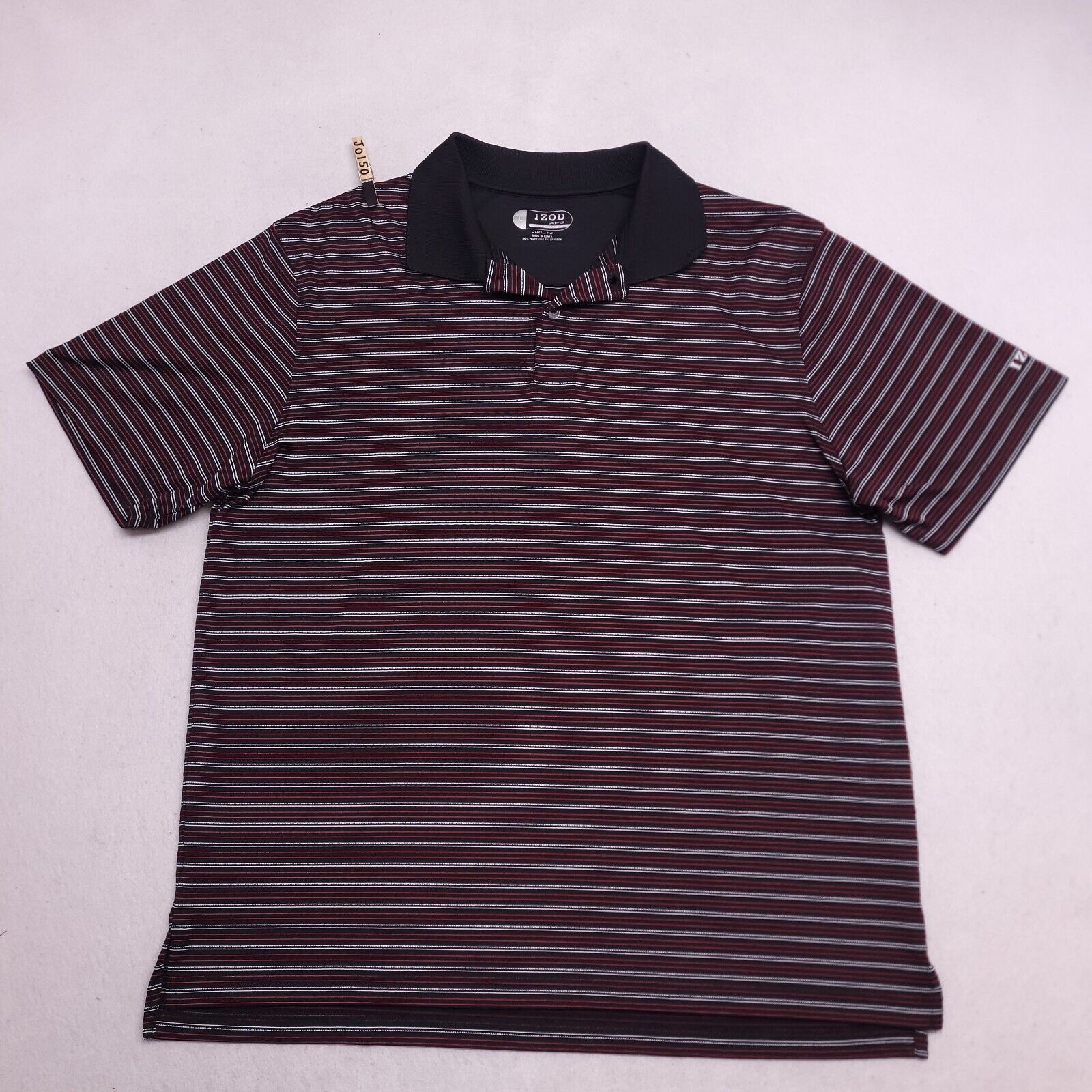 Izod IZOD Pullover Polo Shirt Adult Mens Size Large L Black Red Size US L / EU 52-54 / 3 - 2 Thumbnail