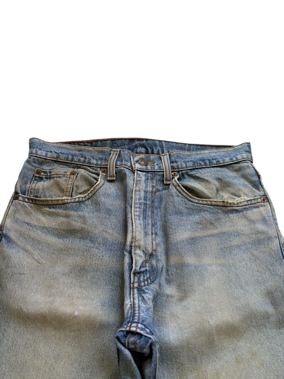 Levi's Vintage 90s Levis Mud Wash Distressed Loose Jeans Size US 30 / EU 46 - 4 Thumbnail