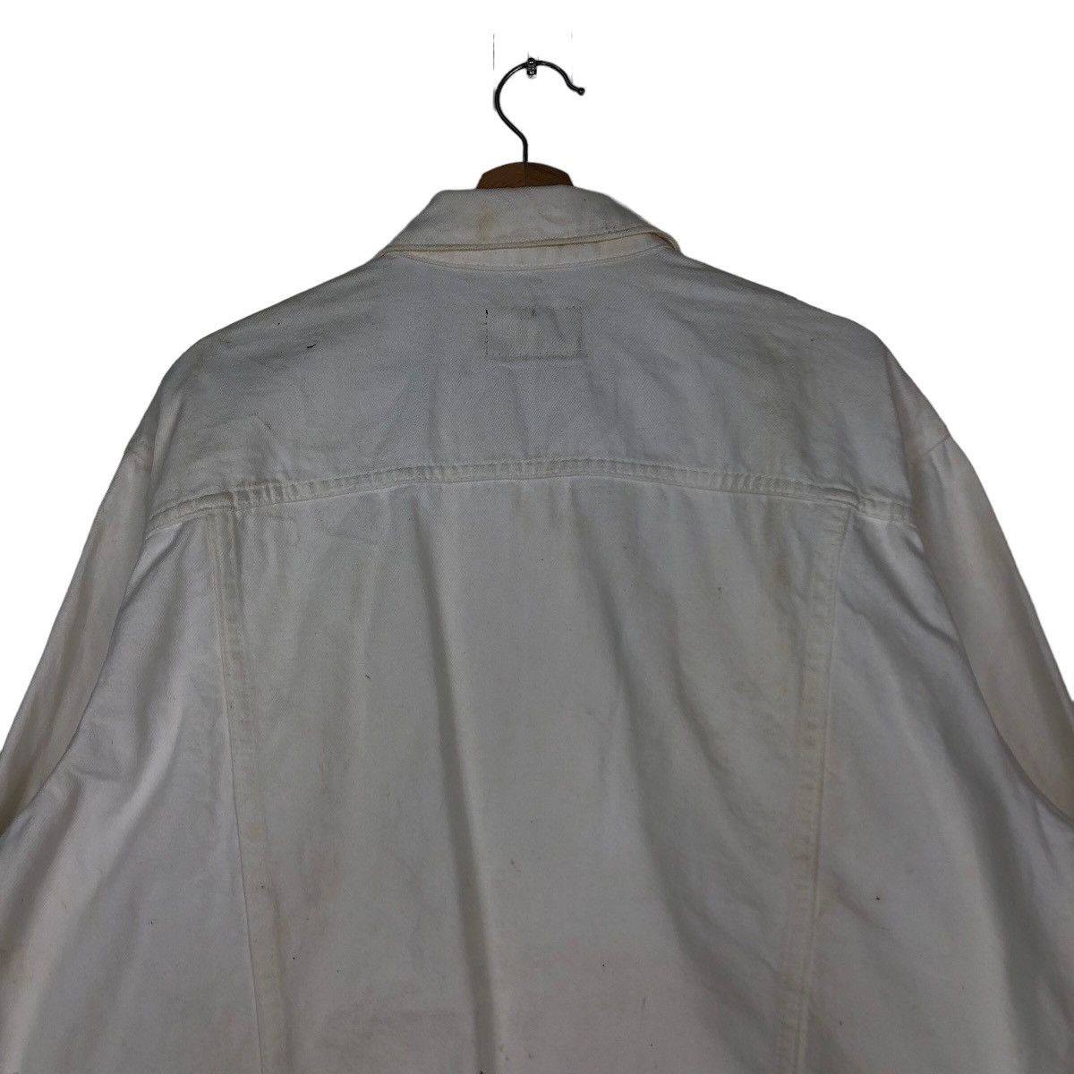 Levi's Vintage Trucker Denim Biker Jacket Levi’s White Rare Colour Size US L / EU 52-54 / 3 - 9 Thumbnail