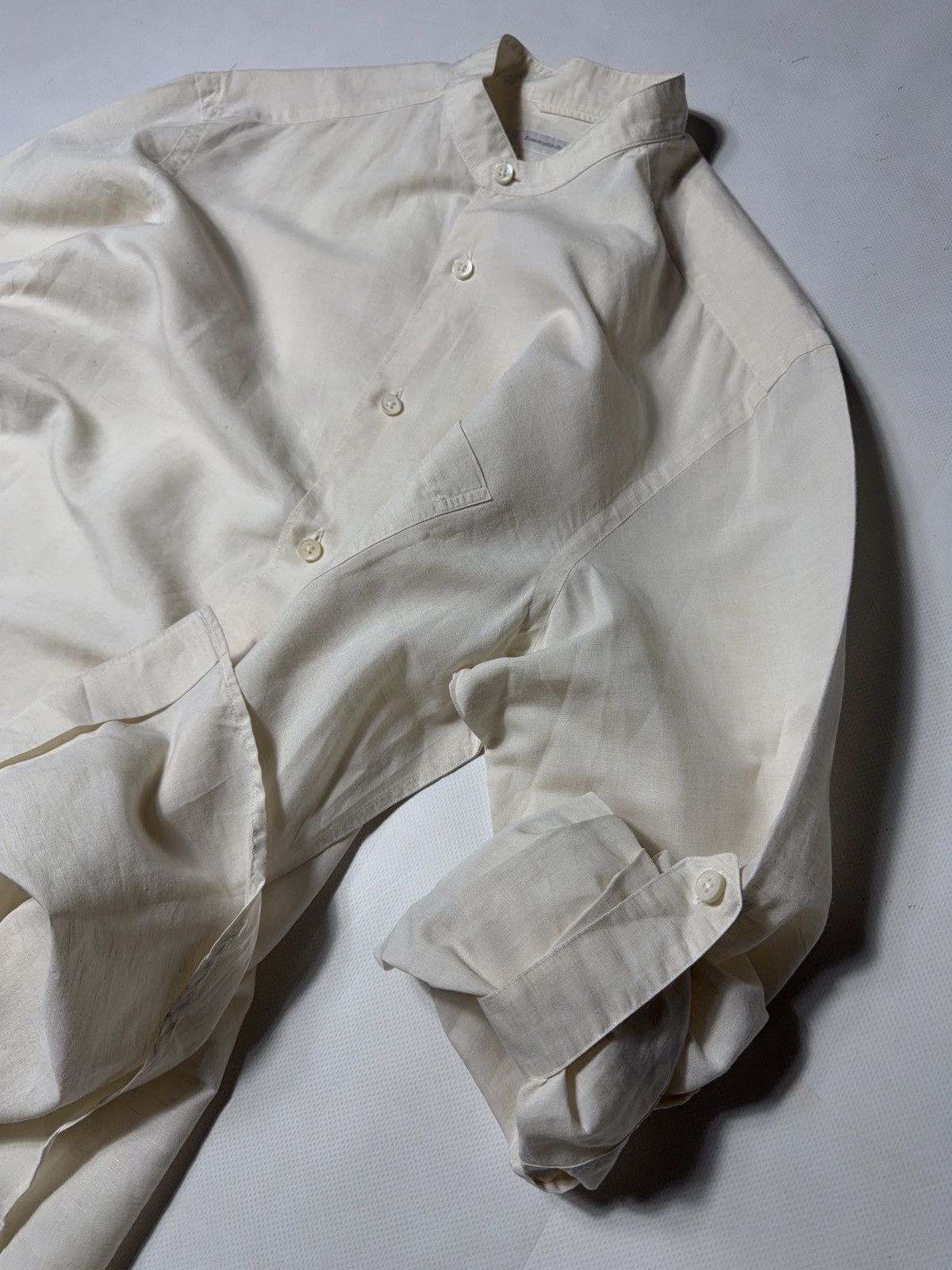 Ermenegildo Zegna Ermenegildo Zegna Linen Pocket Button Up Shirt Size US L / EU 52-54 / 3 - 3 Thumbnail