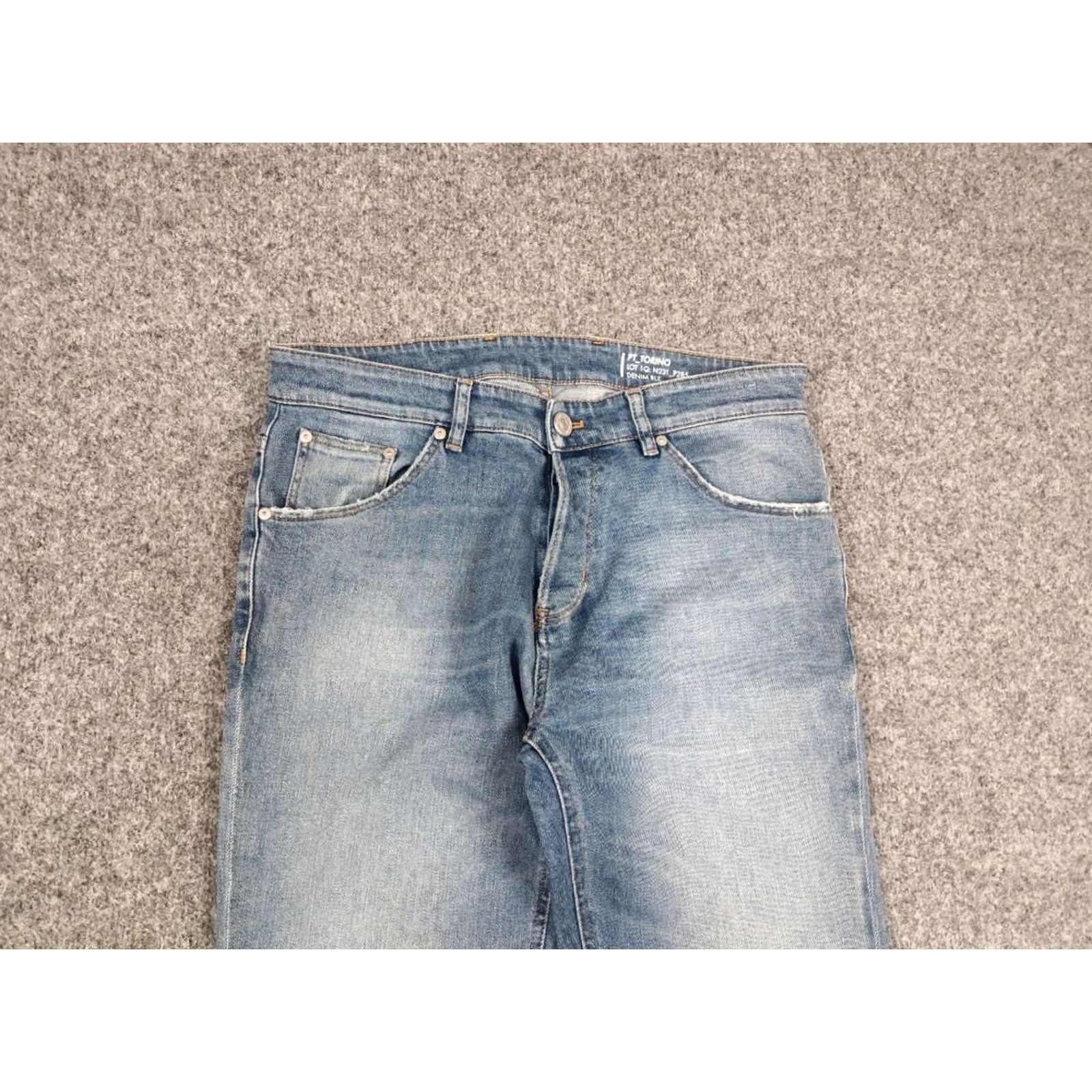 PT Torino PT Torino Reggae Design Ankle Wash blue Denim Jeans Mens Size US 33 - 5 Thumbnail