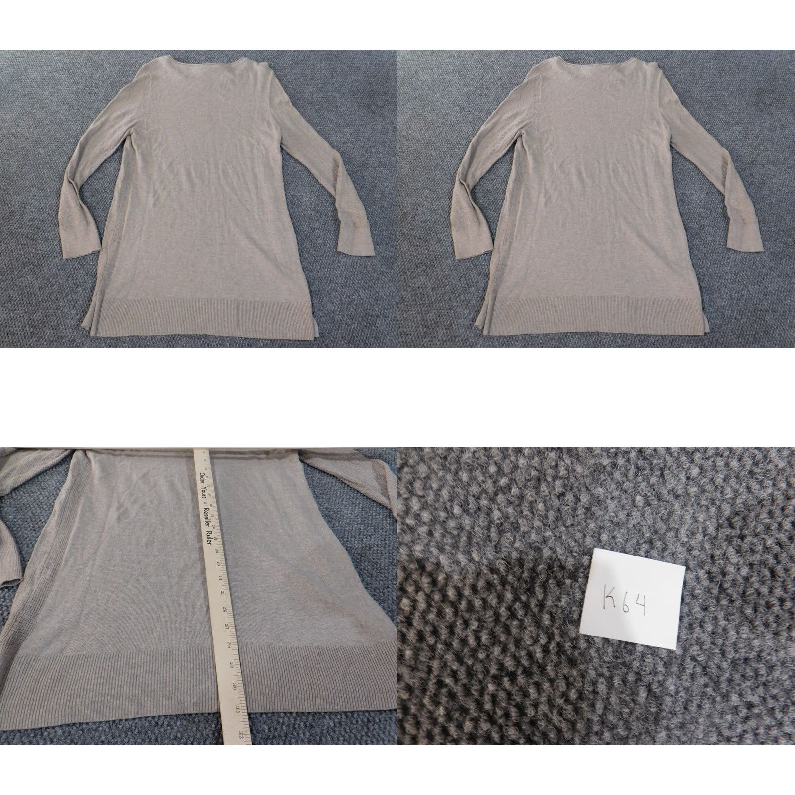Loft LOFT Sweater Pullover Long Sleeve Round Neck Beige Cotton Rayon Knit Regular Ladies L Size L / US 10 / IT 46 - 9 Thumbnail
