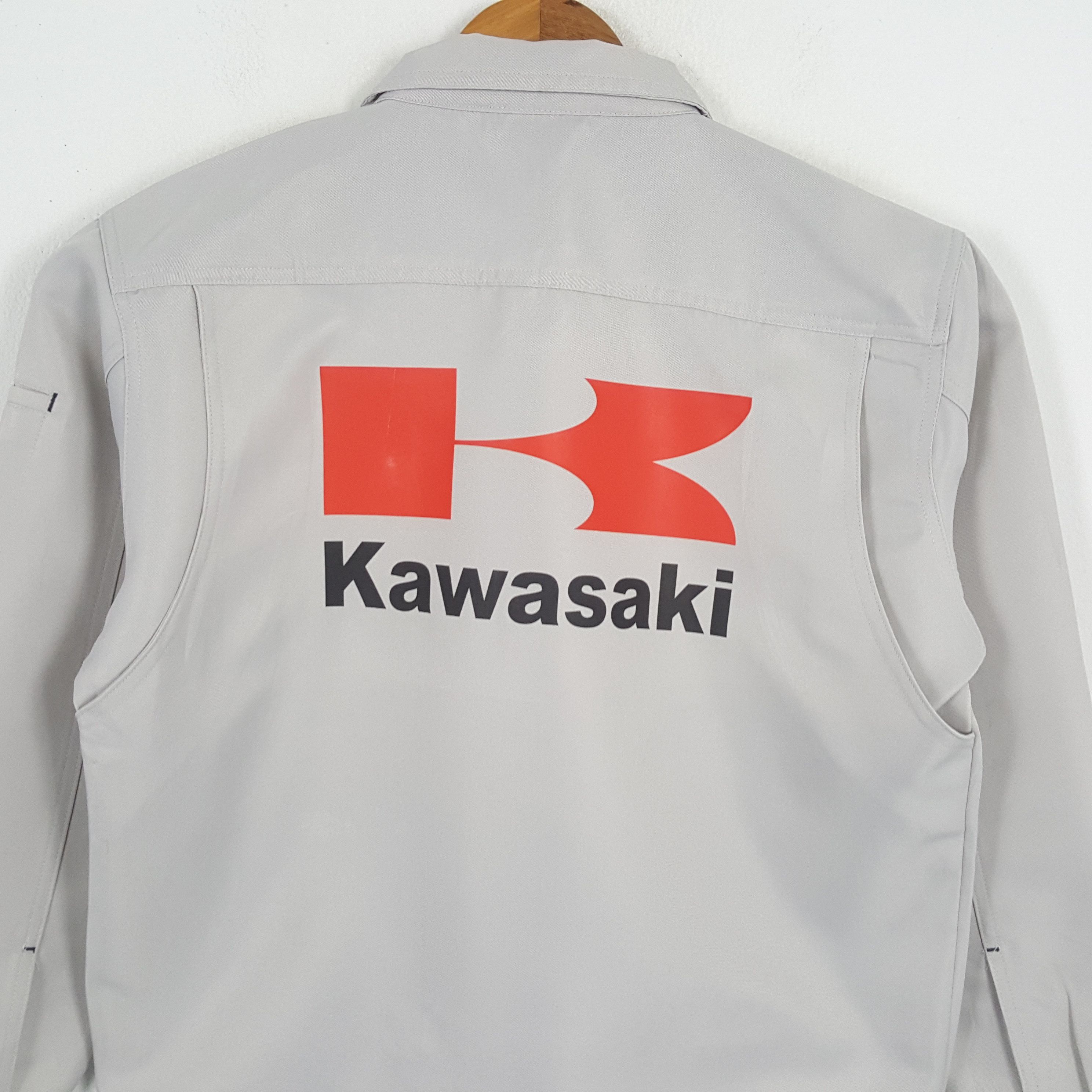 Japanese Brand × Vintage Vintage KAWASAKI Japan Motorcycle Team Factory Custom Jacket Size US M / EU 48-50 / 2 - 2 Thumbnail