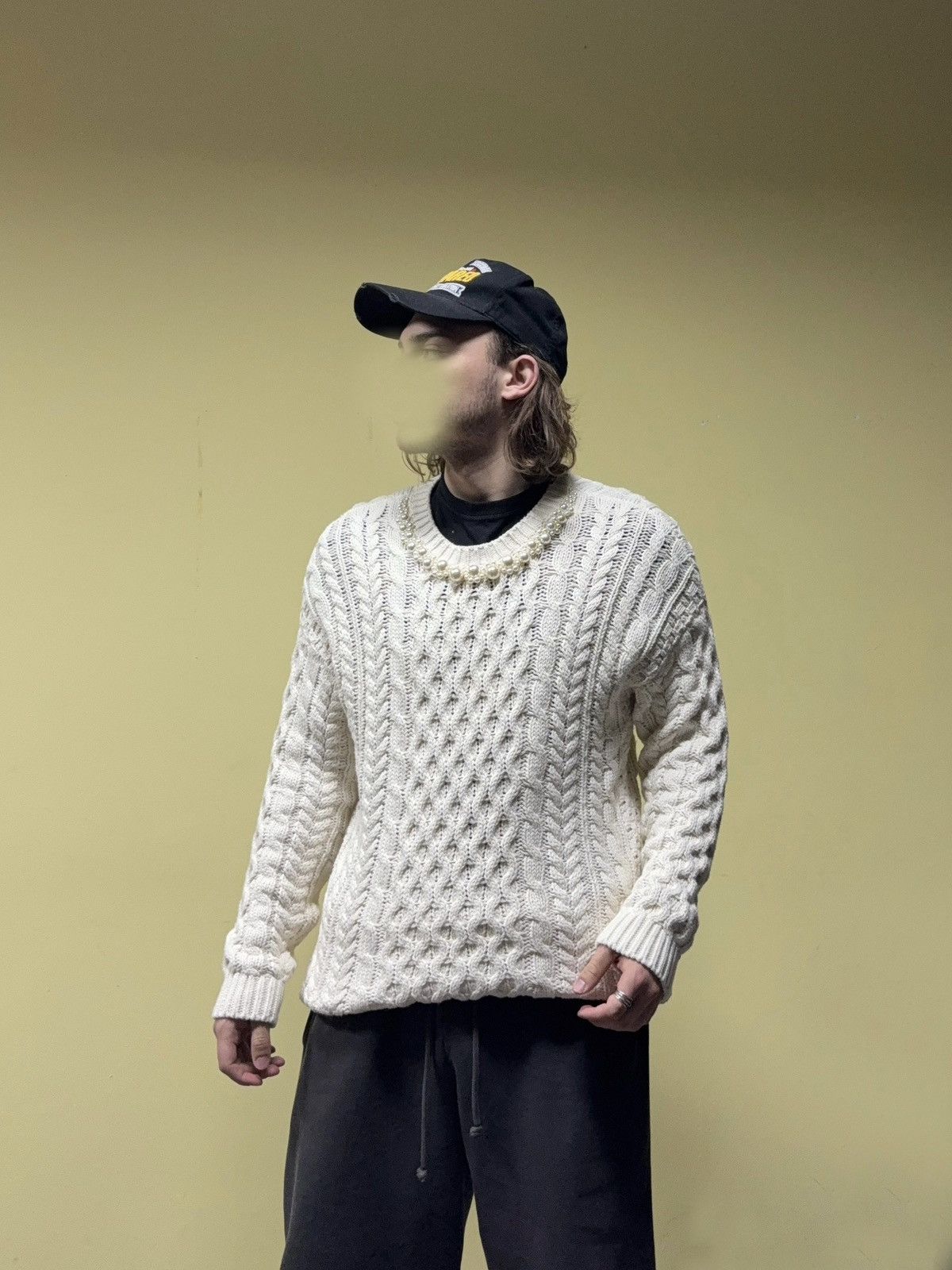 Simone Rocha Simone Rocha x H&M oversize knitted sweater pearls unisex Size US M / EU 48-50 / 2 - 4 Thumbnail