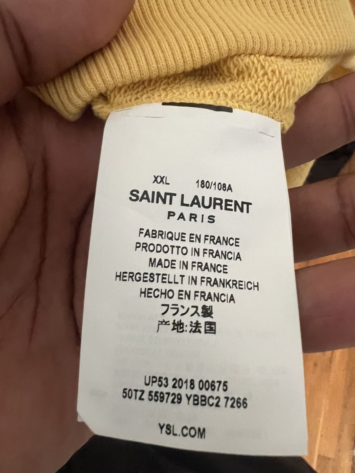 Saint Laurent Paris Saint Laurent Cut Off Crewneck Size US XXL / EU 58 / 5 - 3 Thumbnail