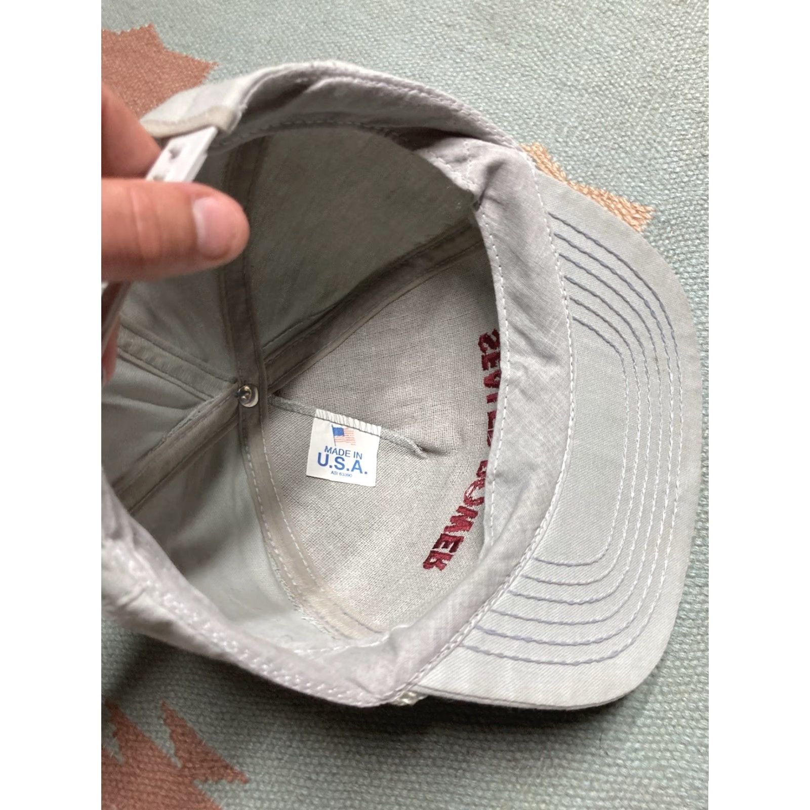 Vintage VINTAGE 80s 90s SnapBack hat cap sealed power car mechanic automobile USA made Mens Adjustable Gray Snapback USA Size ONE SIZE - 7 Thumbnail