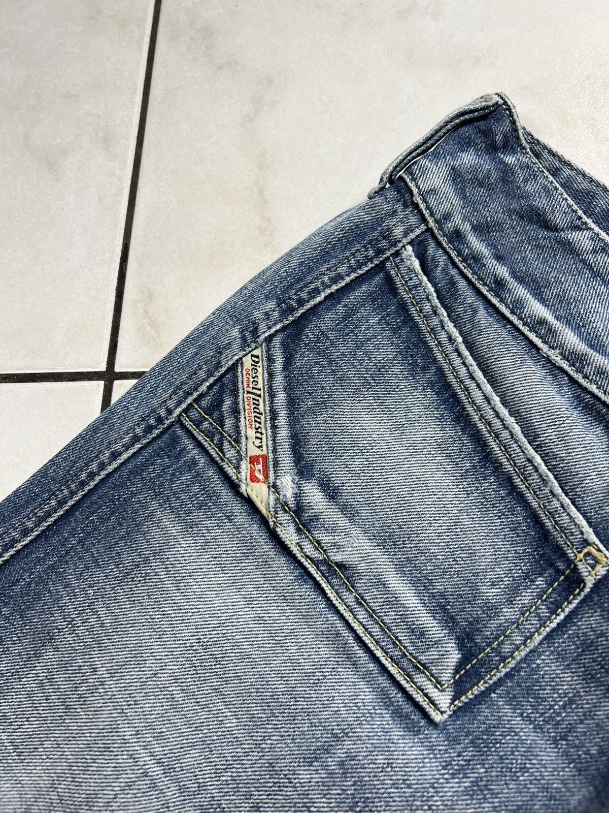 Diesel Vintage 90s Diesel y2k bootcut distressed denim jeans flared Size 29" - 10 Thumbnail