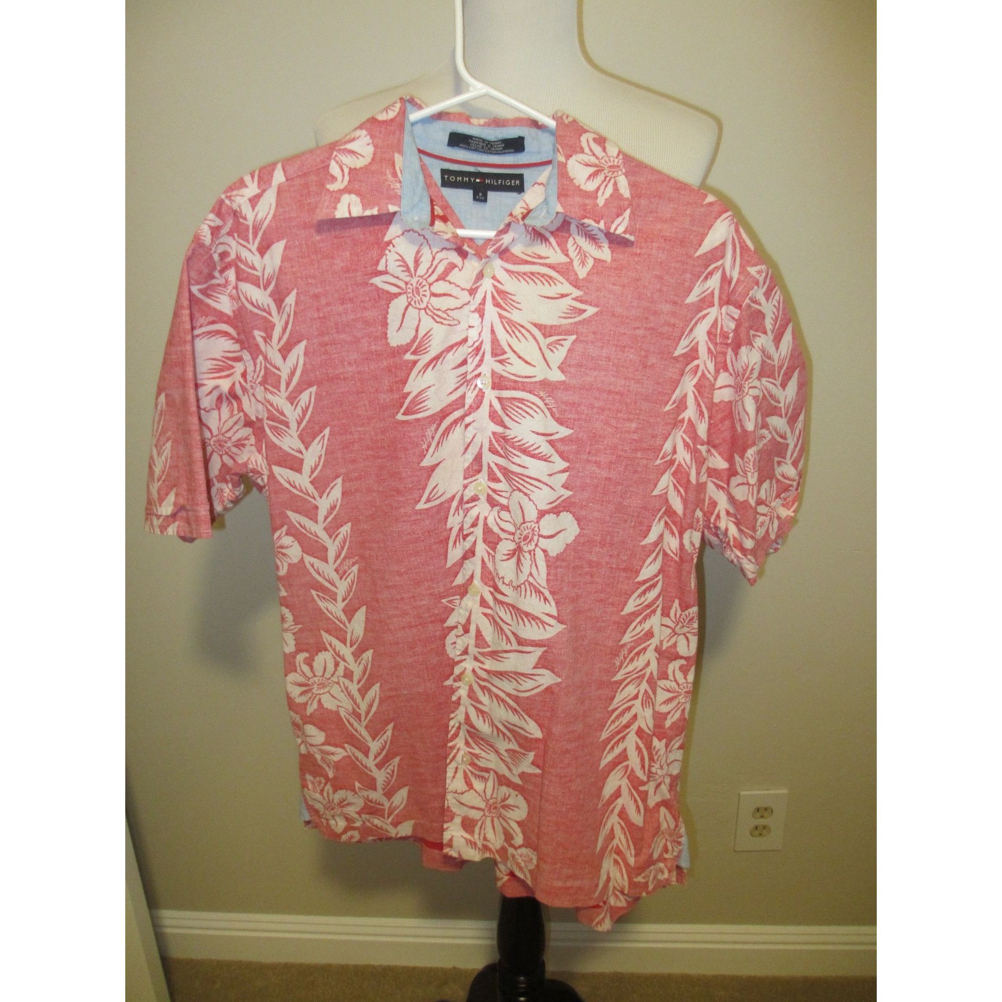 Tommy Hilfiger Tommy Hilfiger Red & White Floral Hawaiian Shirt S 100% Cott Size US S / EU 44-46 / 1 - 1 Thumbnail