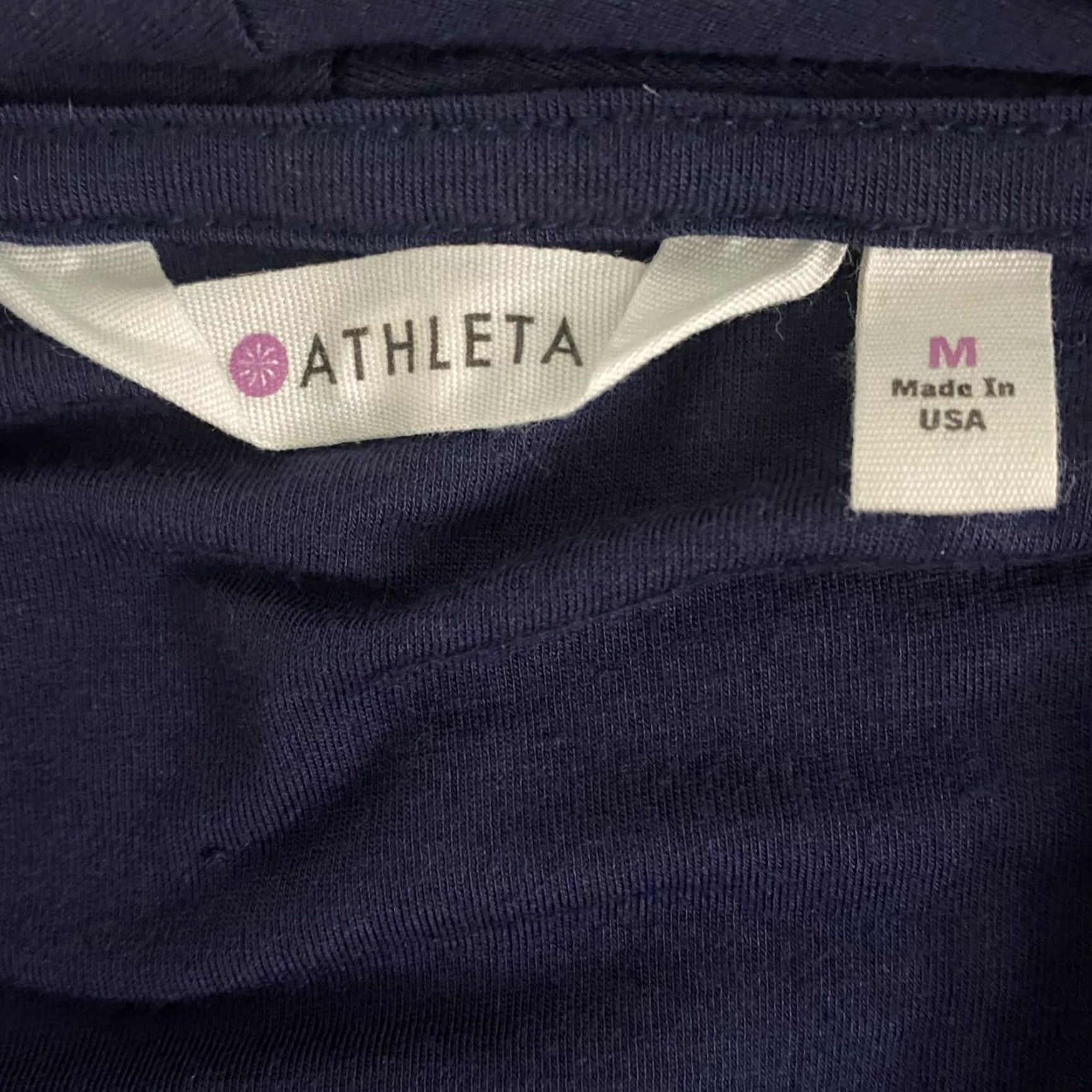 Athleta Athleta Cardigan Women's Medium Dark Blue Open-Front Sleeveless Waterfall Wrap Womens Size M / US 6-8 / IT 42-44 - 7 Thumbnail
