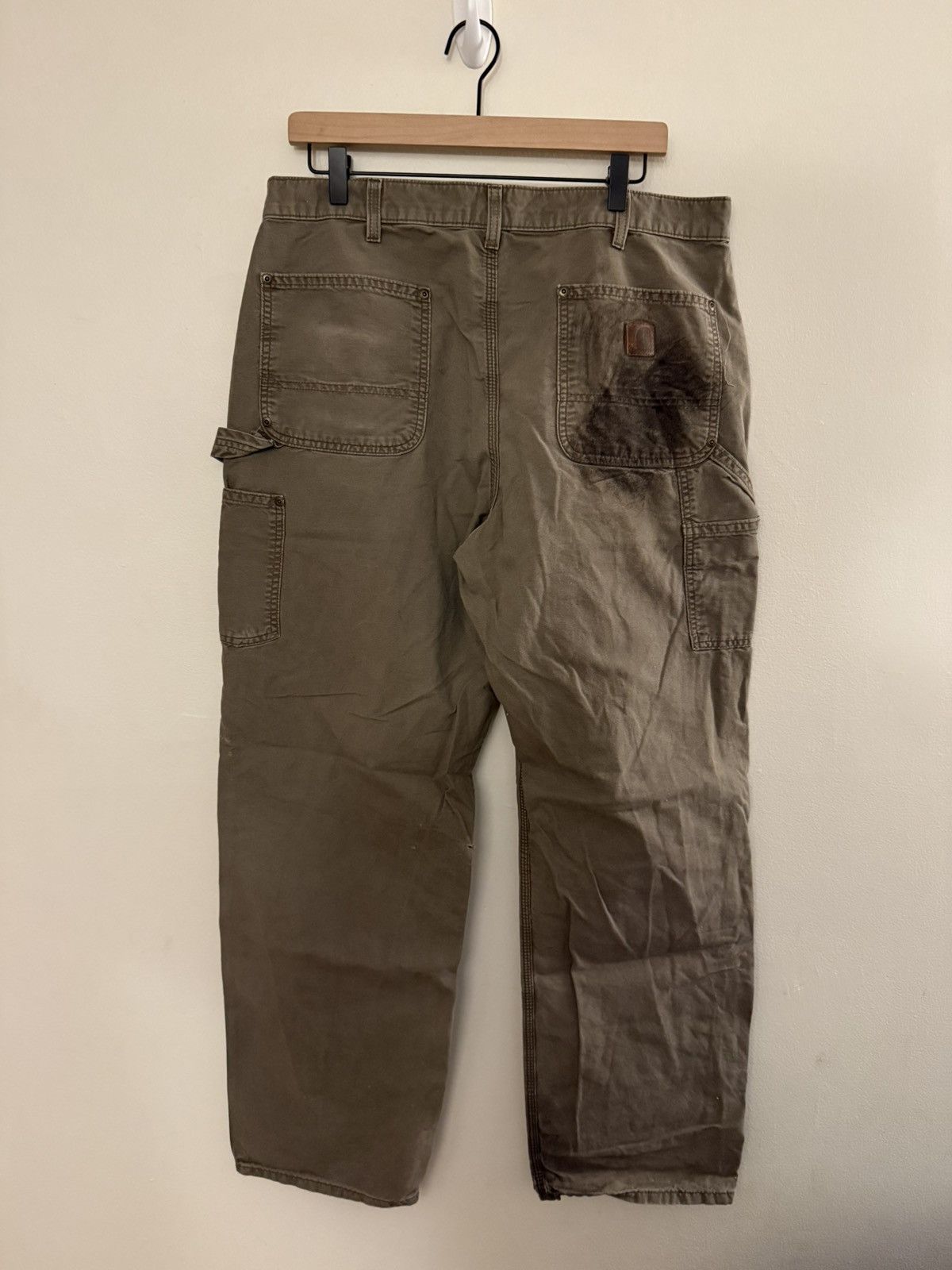Carhartt Vintage Faded Carhartt Double Knee Olive 4gseller Size US 36 / EU 52 - 4 Thumbnail