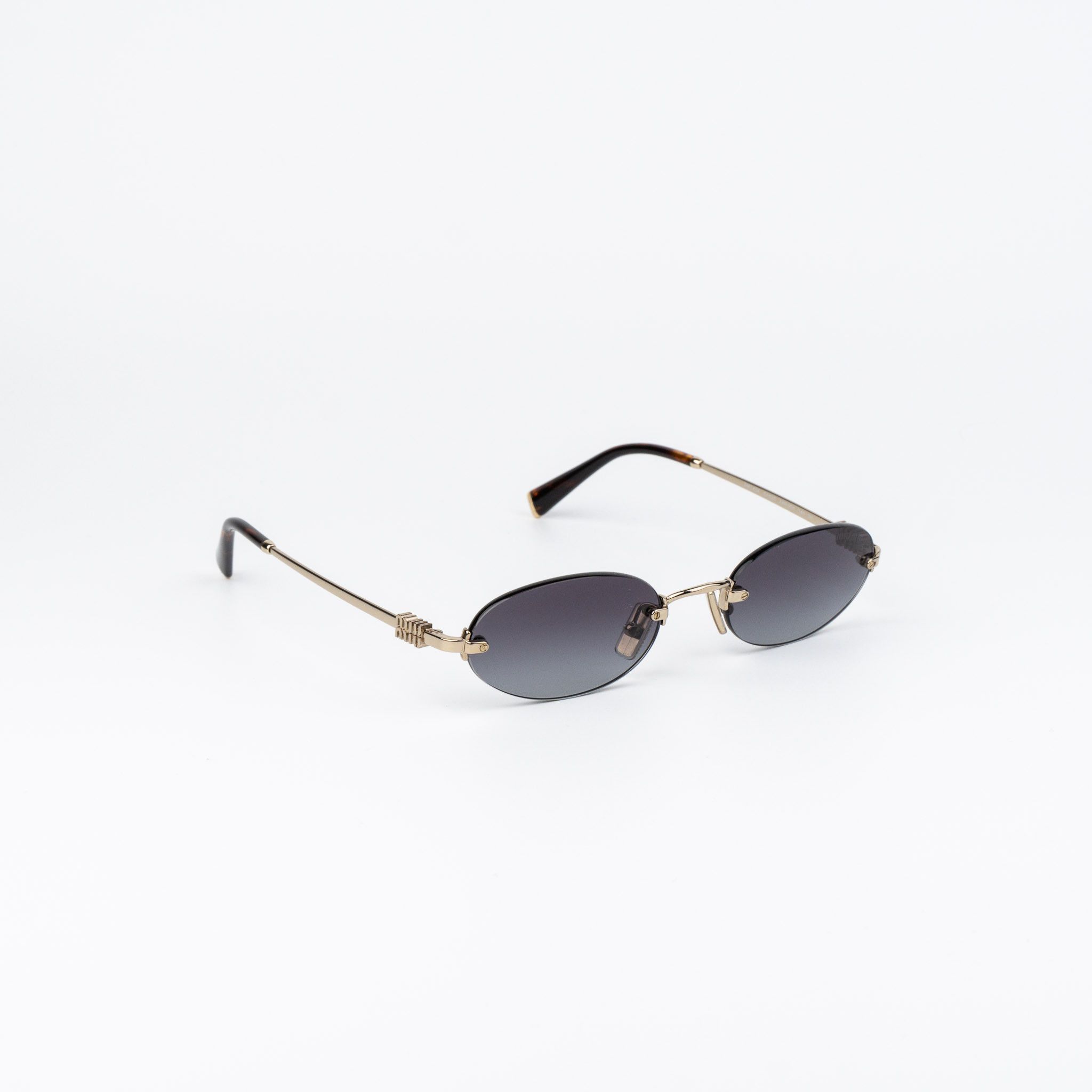 Miu Miu Miu Miu Women Sunglasses Oval MUA54S ZVN5D1 NEW AUTHENTIC Size ONE SIZE - 5 Thumbnail