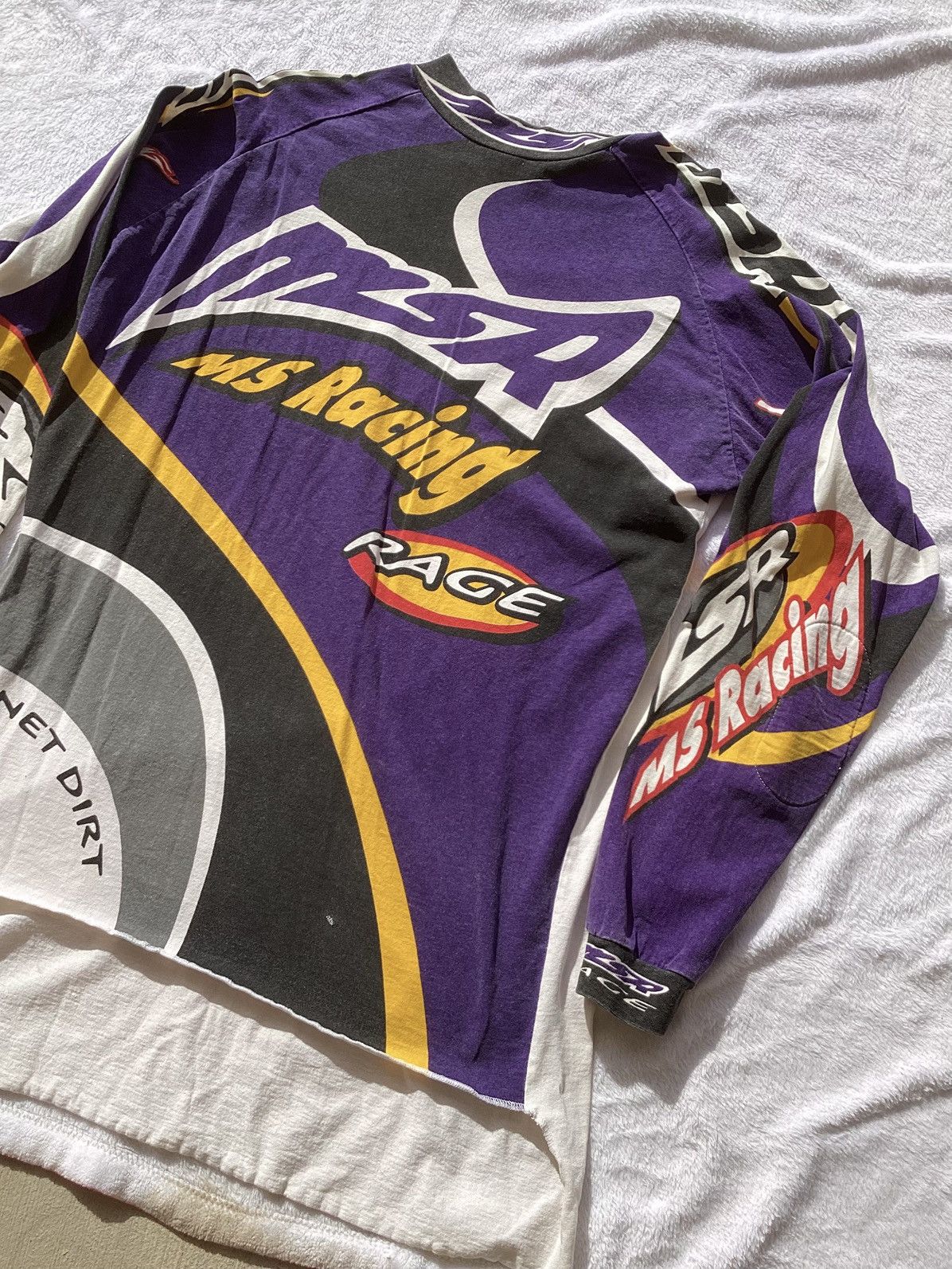 Vintage Vtg Malcolm Smith racing planet dirt AOP motorcycle jersy/LS Size US XL / EU 56 / 4 - 2 Thumbnail