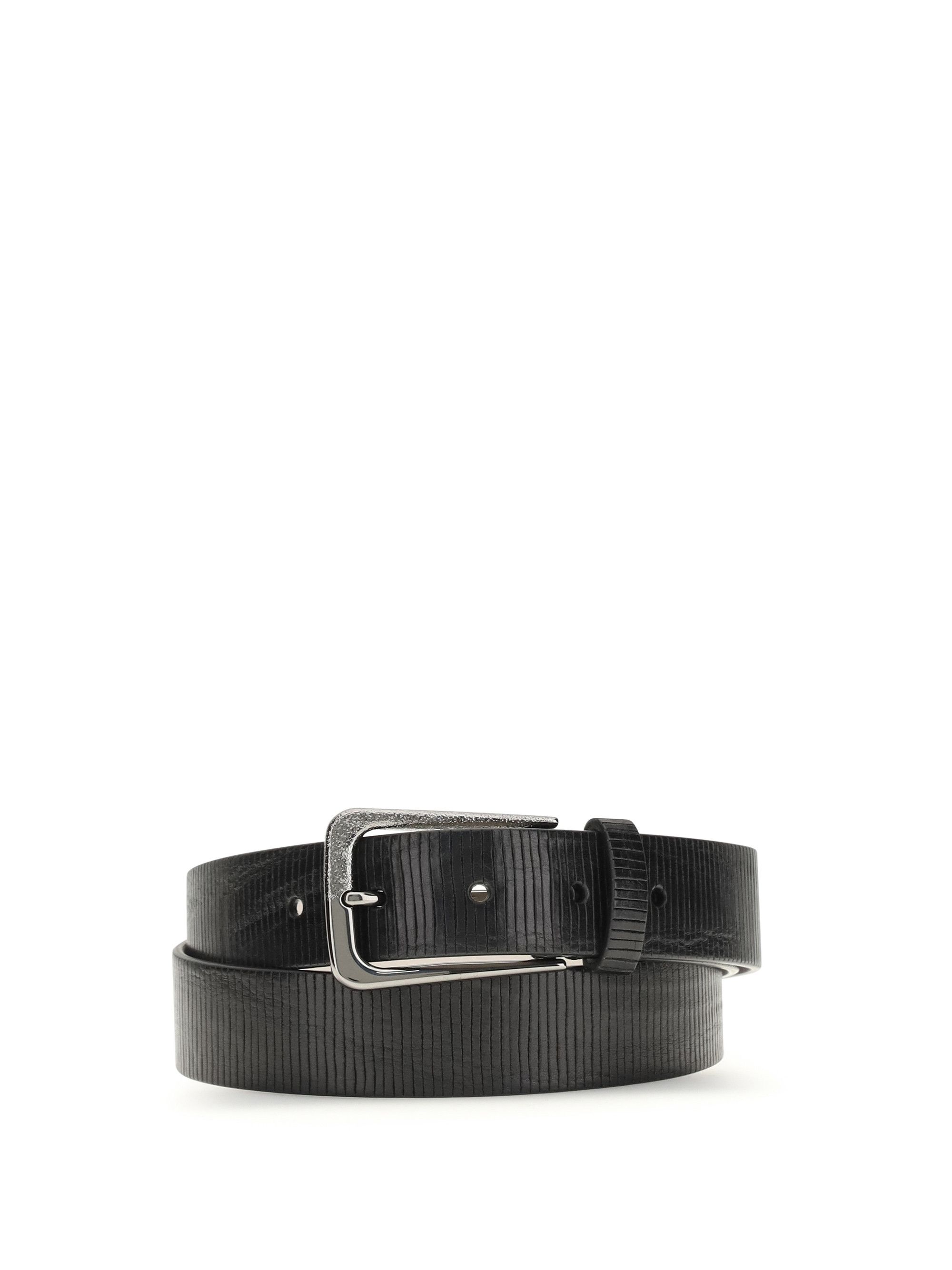 Brunello Cucinelli Carved leather Belt with Shimmering Buckle Size ONE SIZE - 1 Thumbnail
