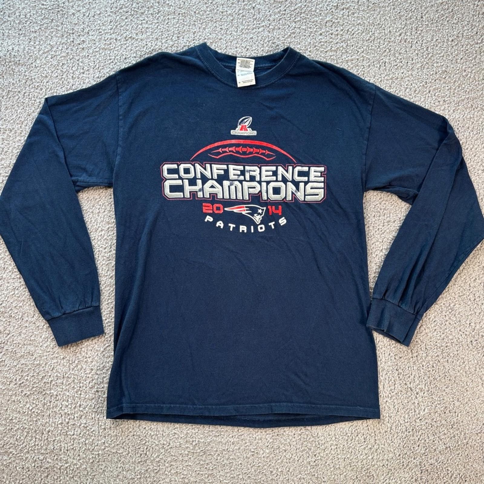 Gildan New England Patriots 2014 Conference Champions Shirt Mens M Size US M / EU 48-50 / 2 - 1 Thumbnail
