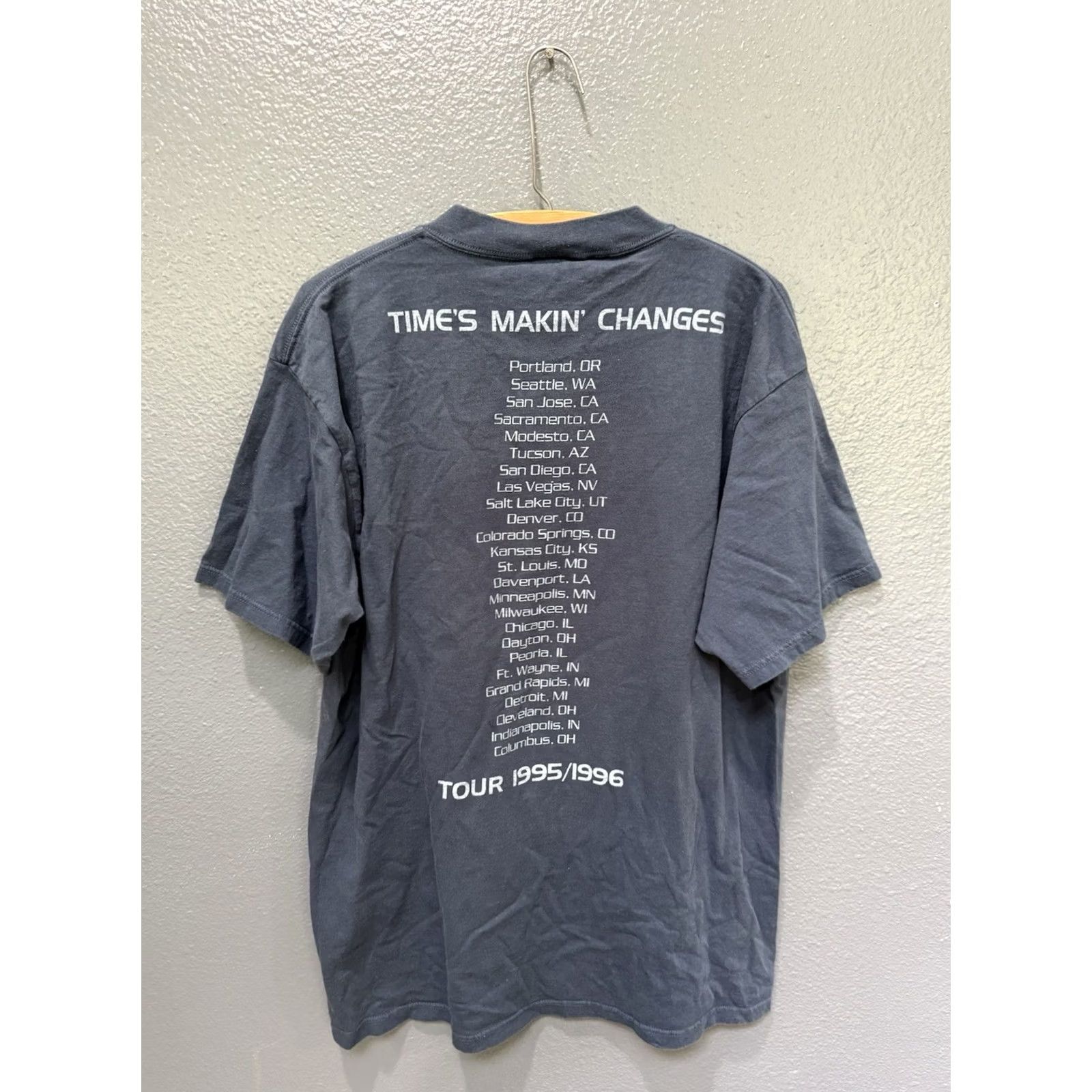 Vintage VINTAGE 1992 Tesla Psychotic Supper Pushead Tour Shirt Giant XL Blue 90s Mens T-Shirt Grunge Tee Size US XL / EU 56 / 4 - 4 Thumbnail