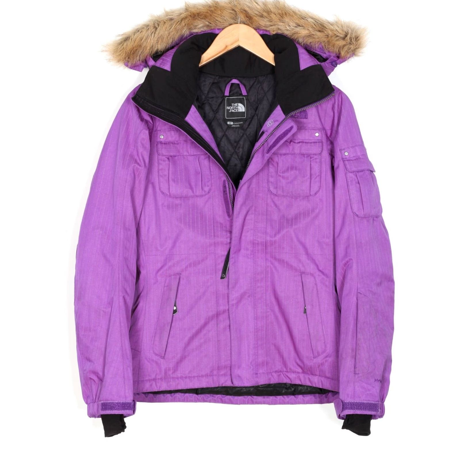 The North Face VINTAGE The North Face Baker Deluxe Fur Hooded Insulated Ski Jacket Women S Purple Size S / US 4 / IT 40 - 2 Thumbnail