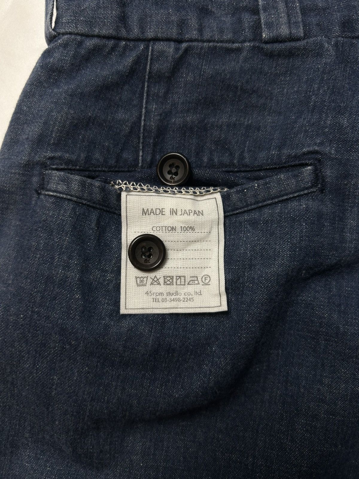 45rpm × Designer × Japanese Brand 45RPM DENIM SHORT PANT Size US 26 / EU 42 - 7 Thumbnail