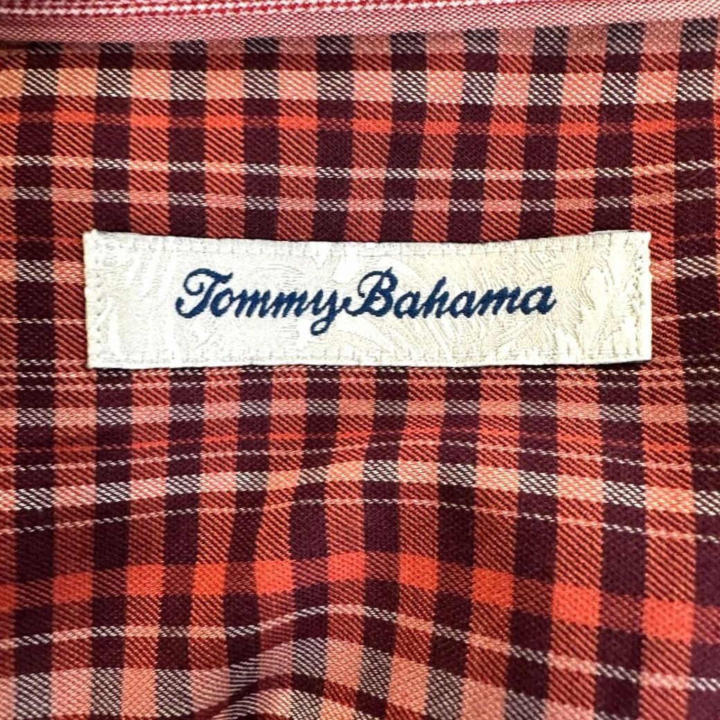 Tommy Bahama Tommy Bahama Button Up Shirt Adult XL Red Plaid Long Sleeve Pocket Casual Mens Size US XL / EU 56 / 4 - 4 Thumbnail