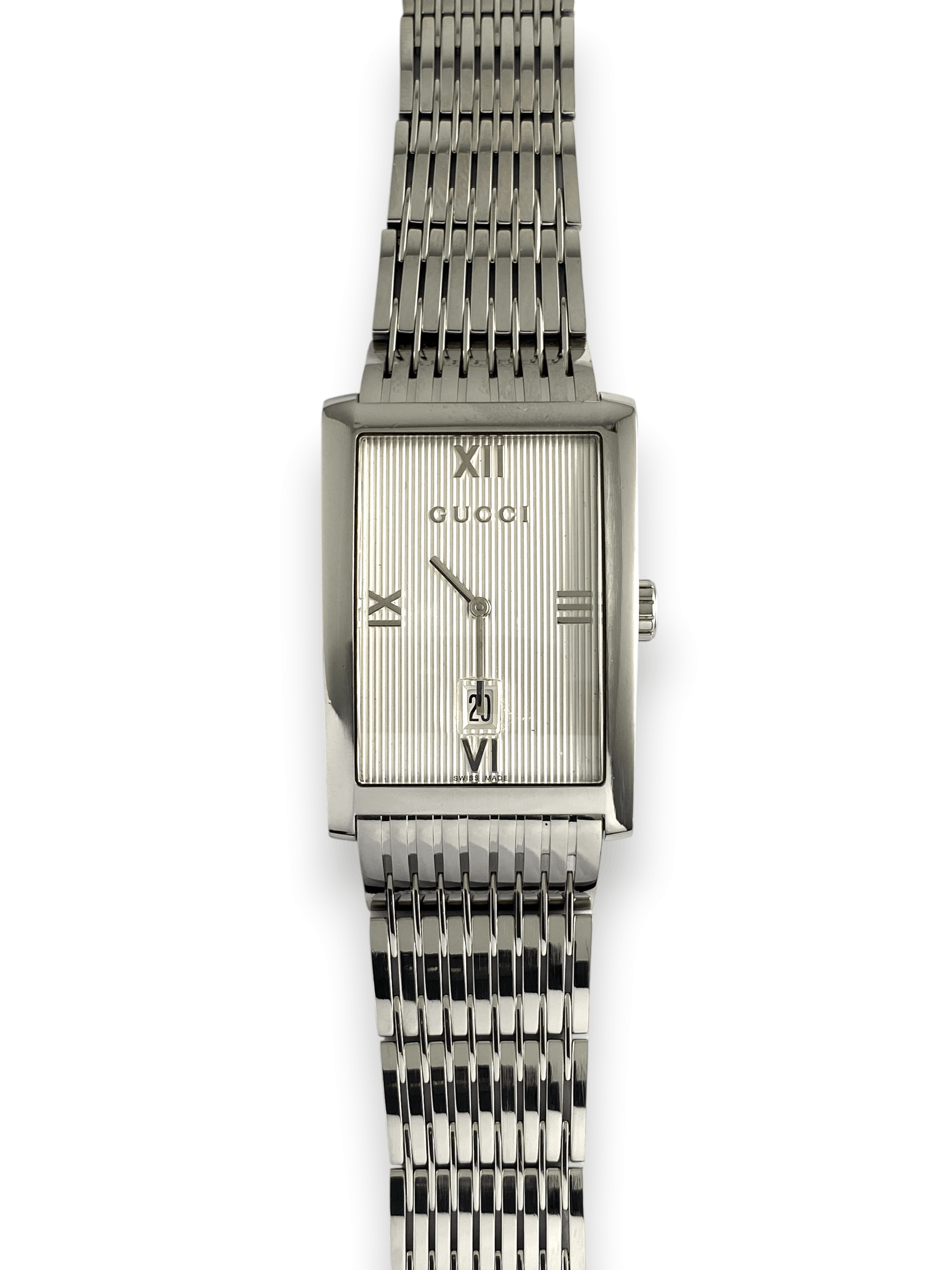 Gucci Gucci Logo Rectangular Steel Bracelet Roman Quartz Watch Size ONE SIZE - 2 Thumbnail