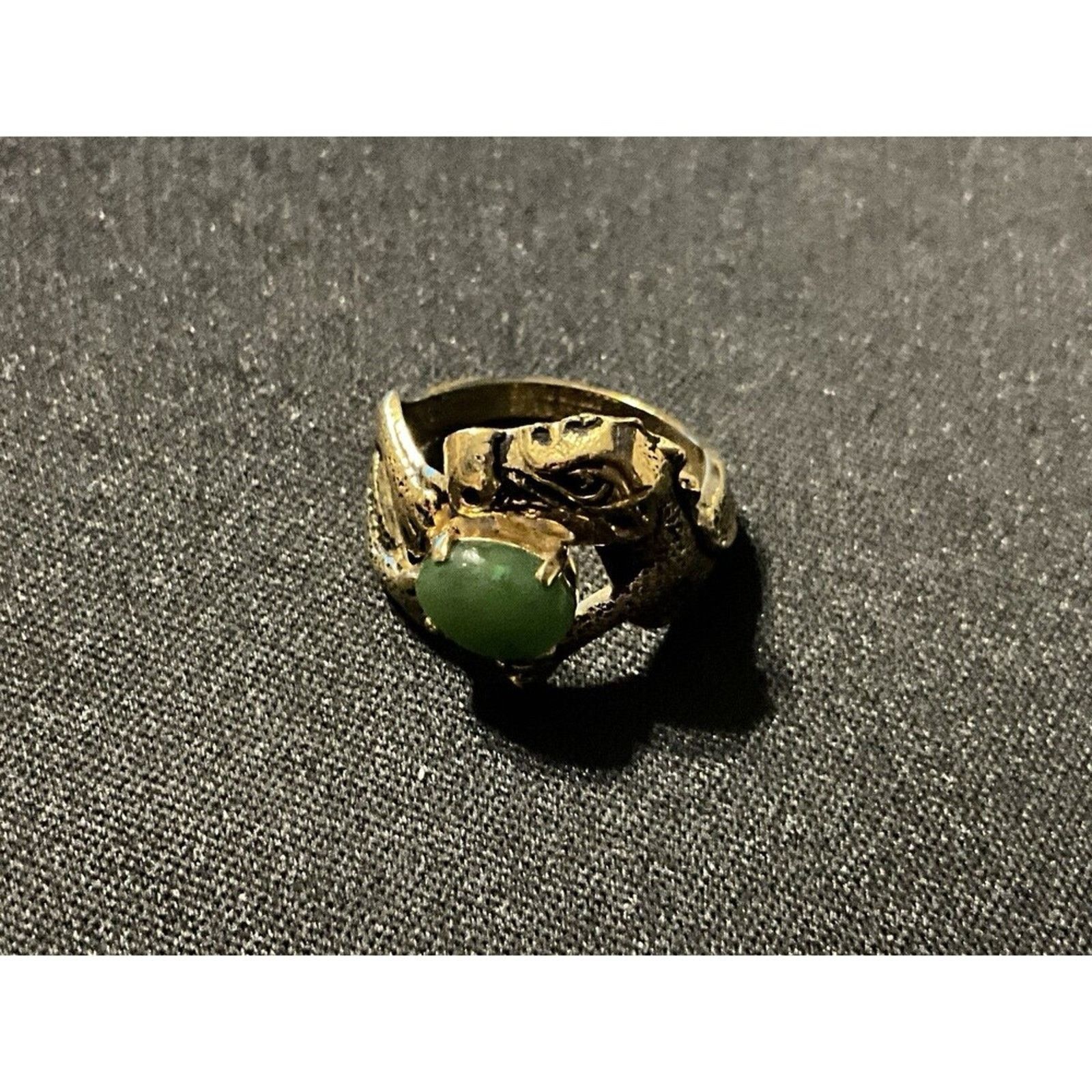 Other Jadite Dragon 14k Gold Electroplate Ring Size 6 Size ONE SIZE - 2 Thumbnail