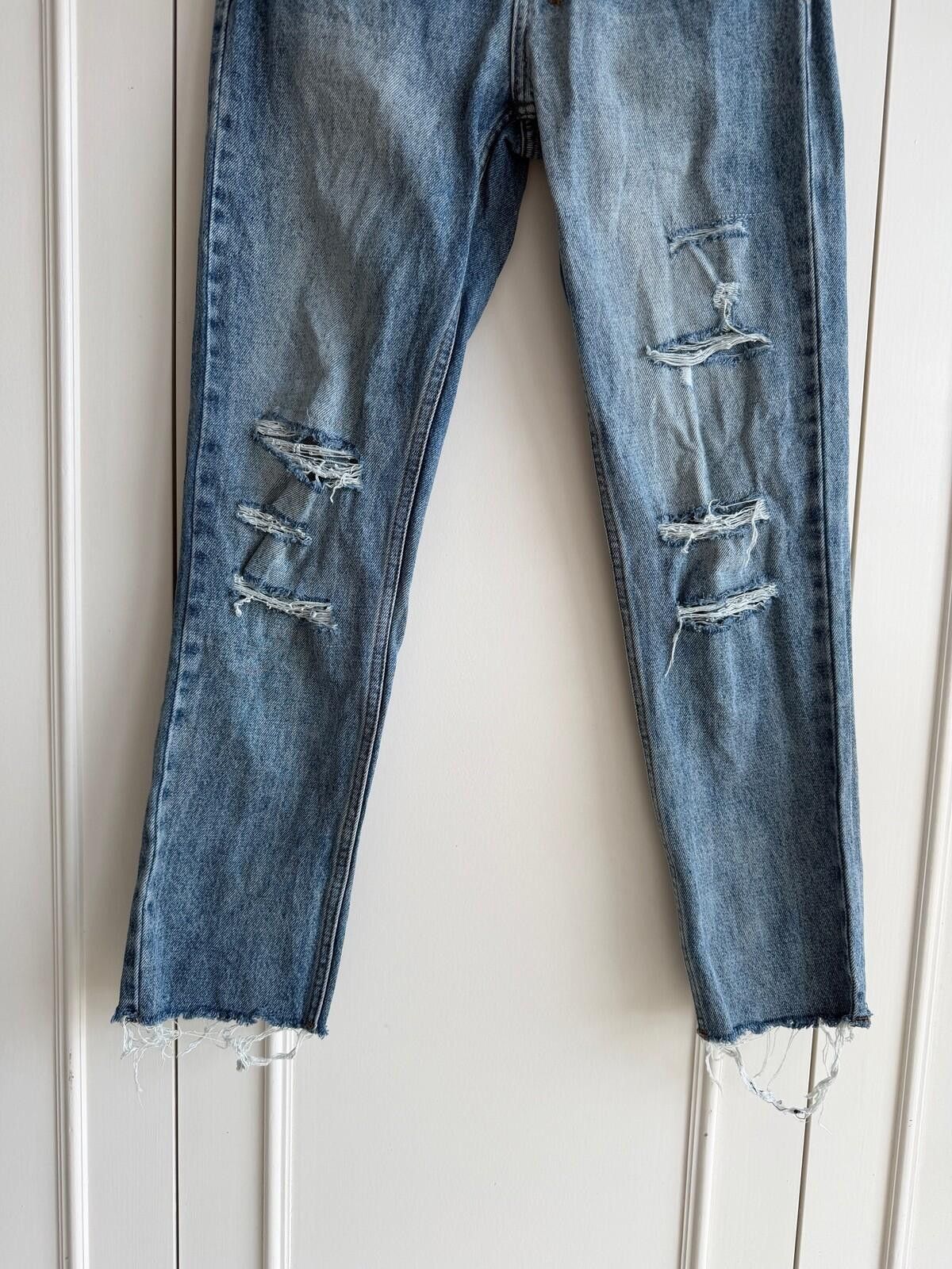Ksubi new ksubi womens denim jeans nine o trashed blue 25 7 Size 25" / US 0 / IT 36 - 4 Thumbnail