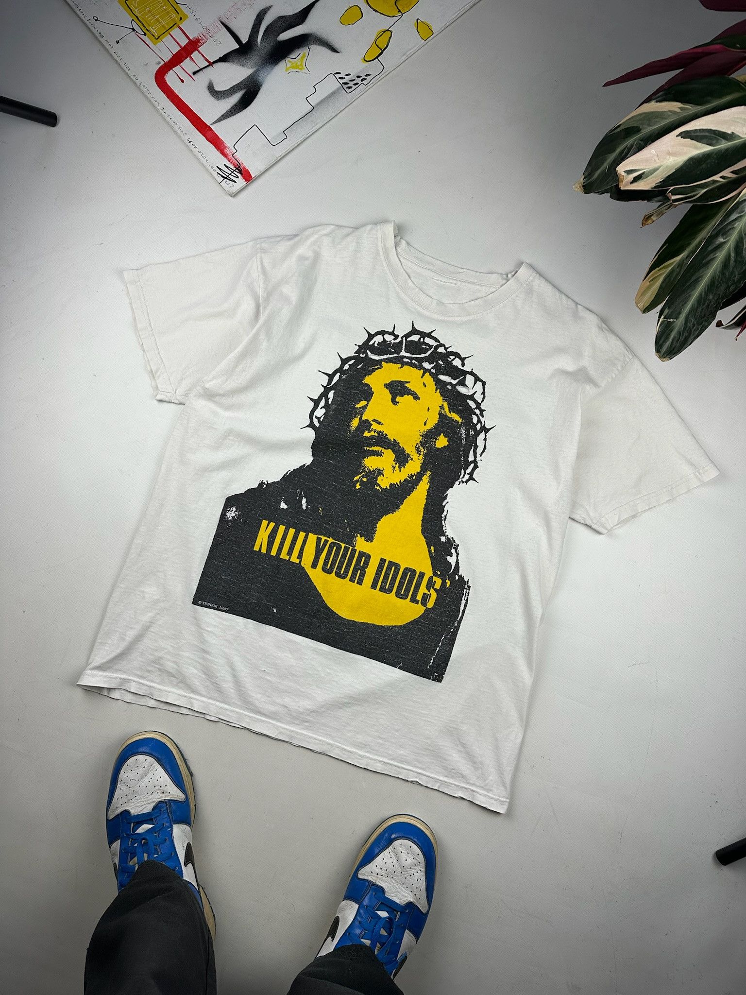 Band Tees VINTAGE KILL YOUR IDOLS TERROR AXL ROSE JESUS TEE distressed Size US XL / EU 56 / 4 - 2 Thumbnail