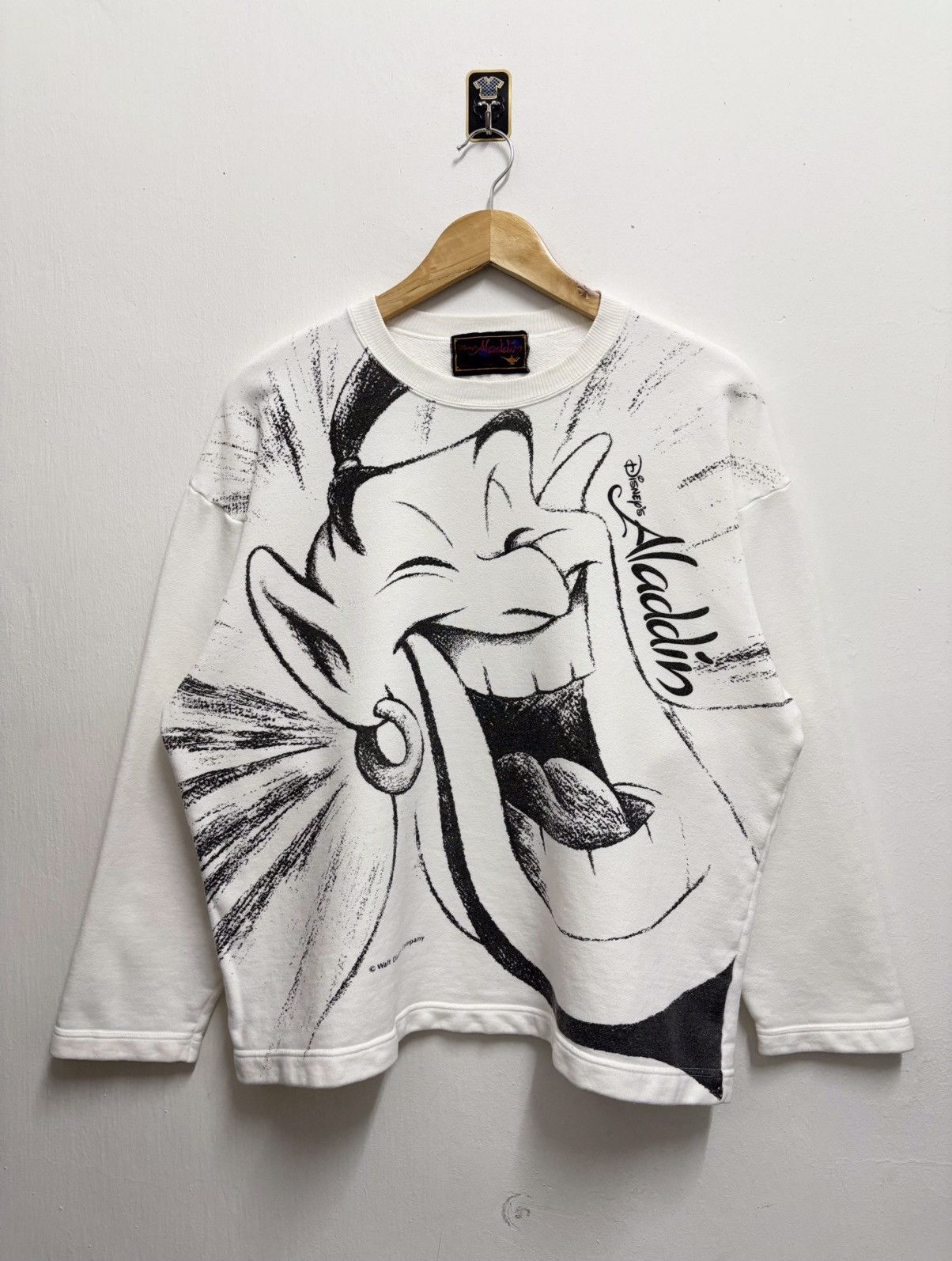 Vintage 90's Disney Aladdin - Genie Huge Print Crewneck