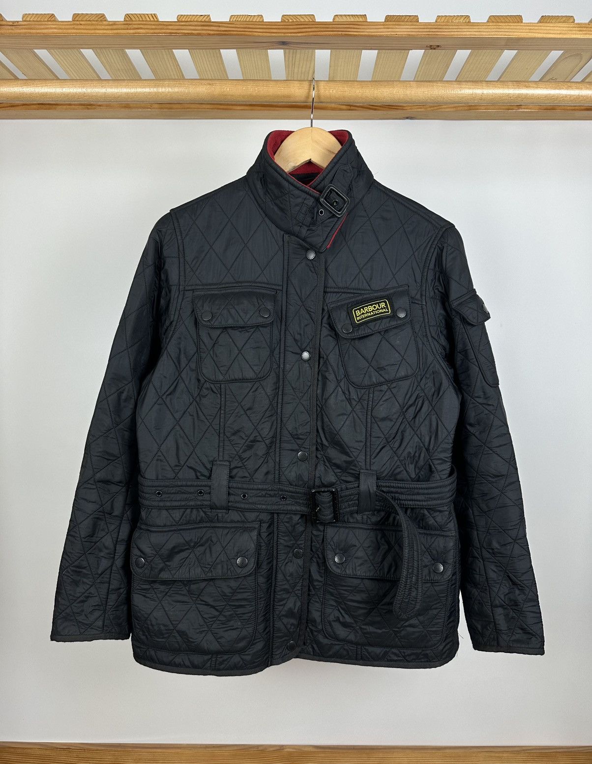 Barbour × Vintage Barbour International Women Black Polarquilt Jacket Size 10 Size L / US 10 / IT 46 - 1 Thumbnail
