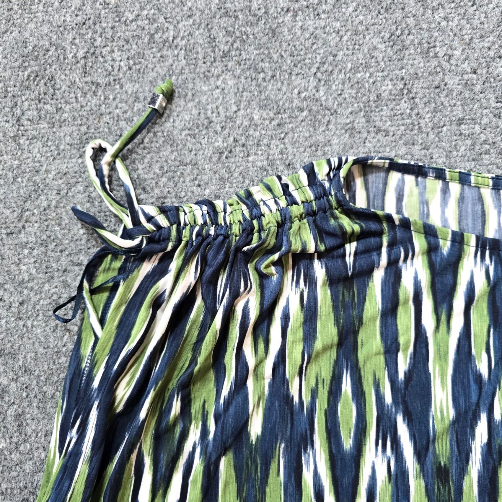 Michael Kors VINTAGE Michael Kors Top Womens 2X Green Ikat Cap Sleeve Boat Neck Stretch Casual Size XXL / US 16-18 / IT 52-54 - 4 Thumbnail
