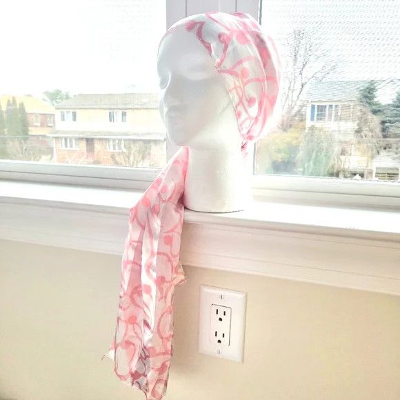 Vacation Satin Printed Scarf/Headwrap Beach Spring Summer Size ONE SIZE - 3 Thumbnail