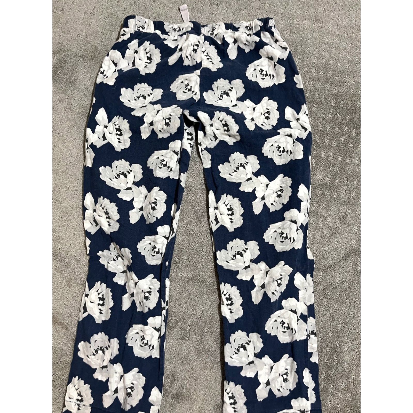 Loft LOFT Women’s Blue Floral Elastic Waist Pants Size 2XS Regular Adult Pants Casual N/A Women Size 24" / US 00 / IT 34 - 3 Thumbnail