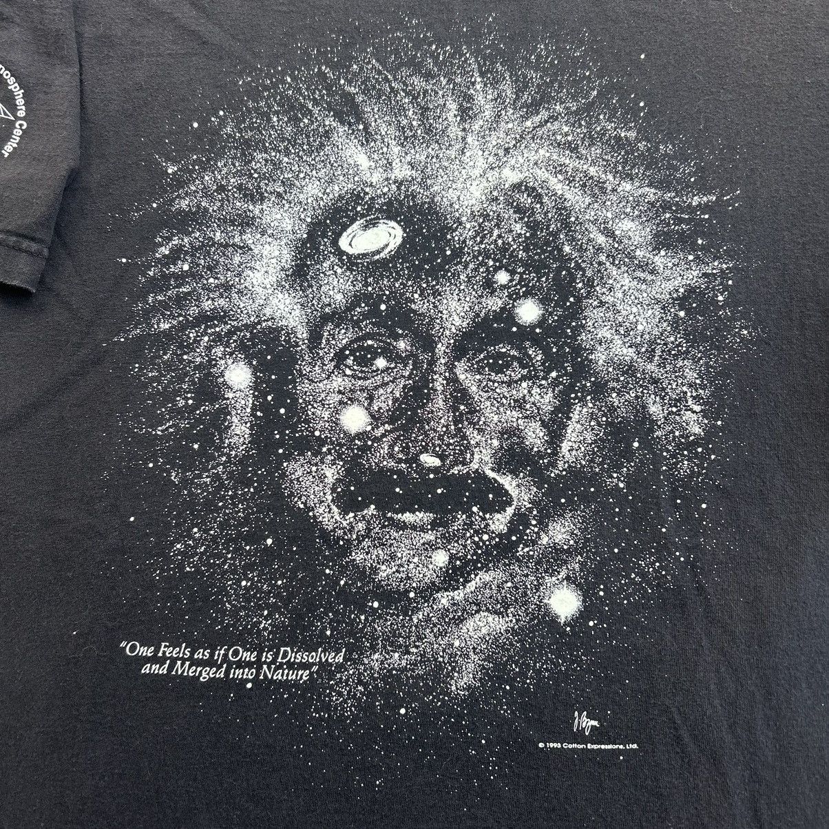 Vintage Vintage 90s Einstein Space Galaxy Glow In The Dark T Shirt Size US M / EU 48-50 / 2 - 4 Thumbnail