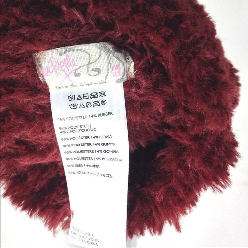Free People NEW Free People Clouds Fluffy Berry Red Beanie OS Size ONE SIZE - 4 Thumbnail