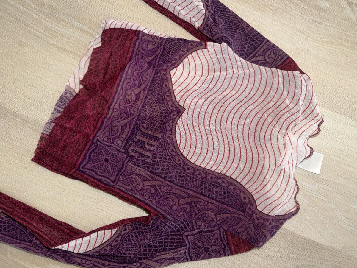 Jean Paul Gaultier Jean Paul Gaultier Purple & Burgundy 'The Cartouche' Top Size XS / US 0-2 / IT 36-38 - 5 Thumbnail
