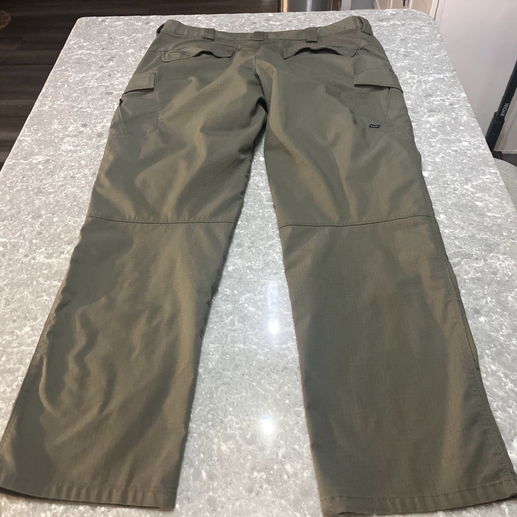 Vintage 5.11 Tactical Taclite Pants Cargo Olive Green 42x34 Men Regular Straight Pockets Belt Loops Zip Cotton Polyester Ripstop Military Utility Size US 42 / EU 58 - 8 Thumbnail