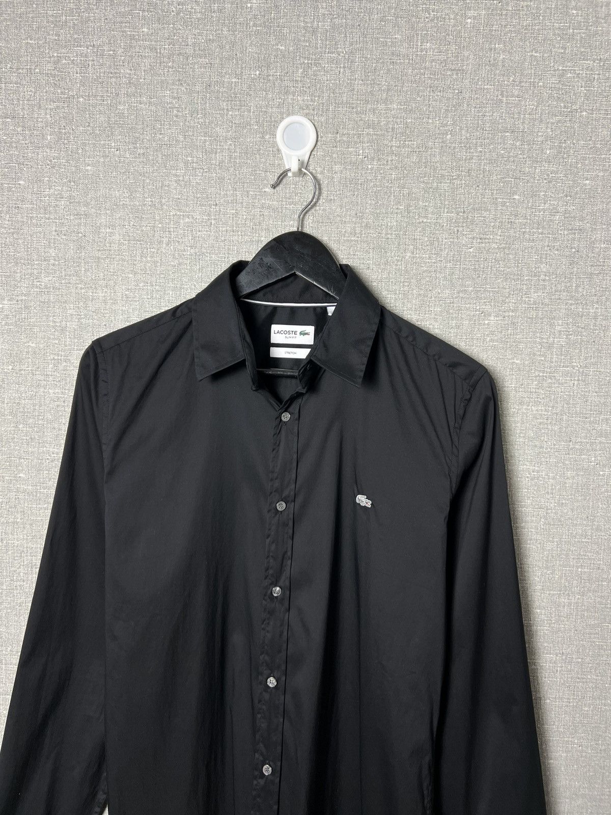 Lacoste Lacoste Black Button Up Long Sleeve Shirt With White Logo Size US S / EU 44-46 / 1 - 2 Thumbnail