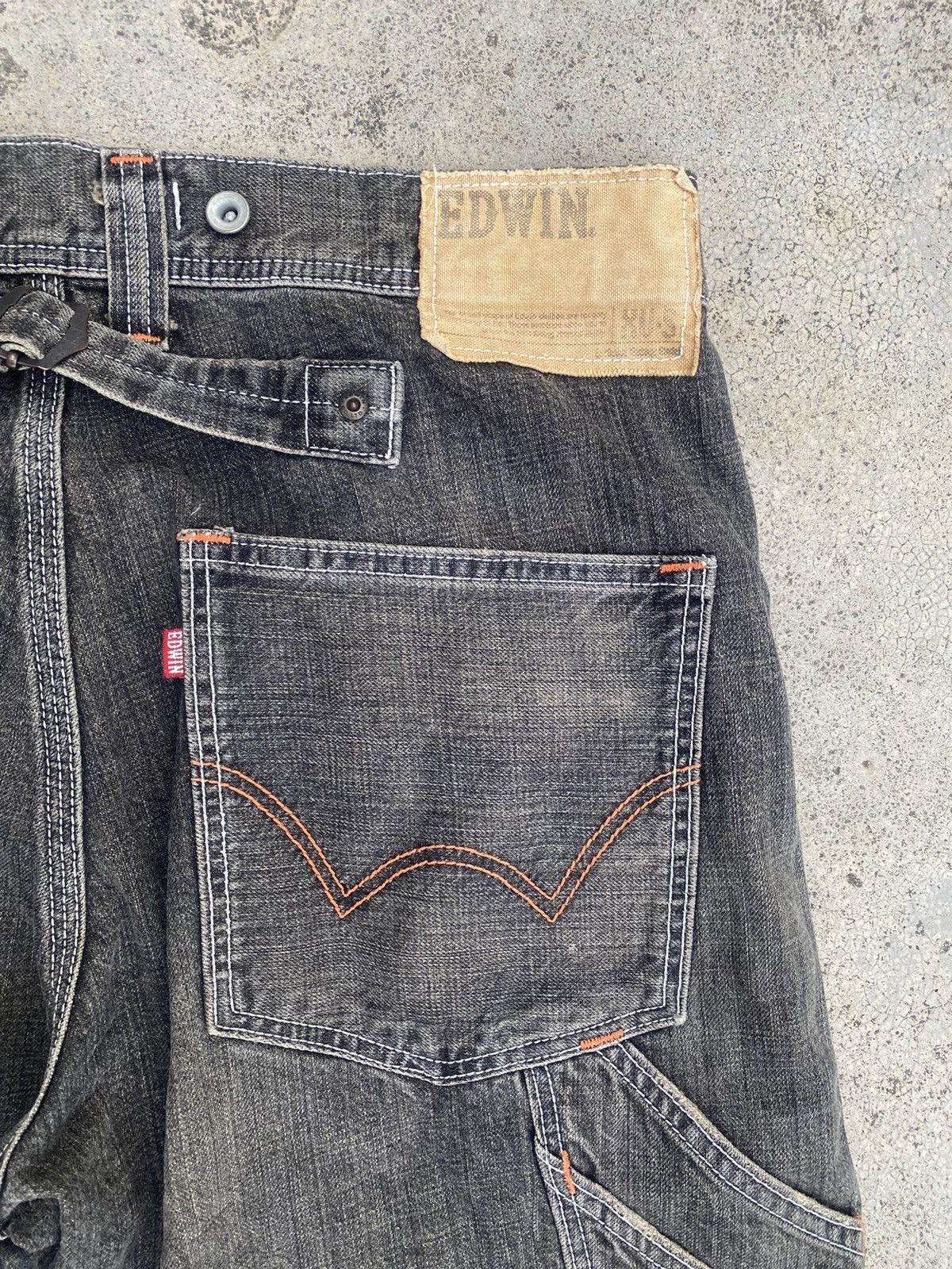 Edwin × Japanese Brand × Vintage Vintage y2k Edwin XV-S Faded Buckel Jeans Size US 33 - 15 Thumbnail