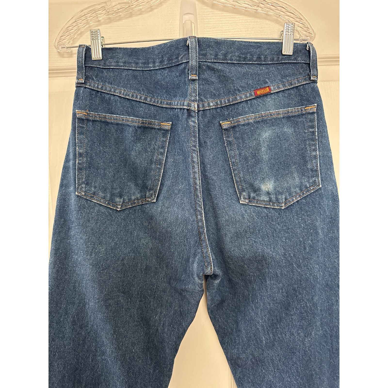 Vintage Y2K Rustler dark blue bootcut high waisted jeans 33X32 Size US 33 - 4 Thumbnail